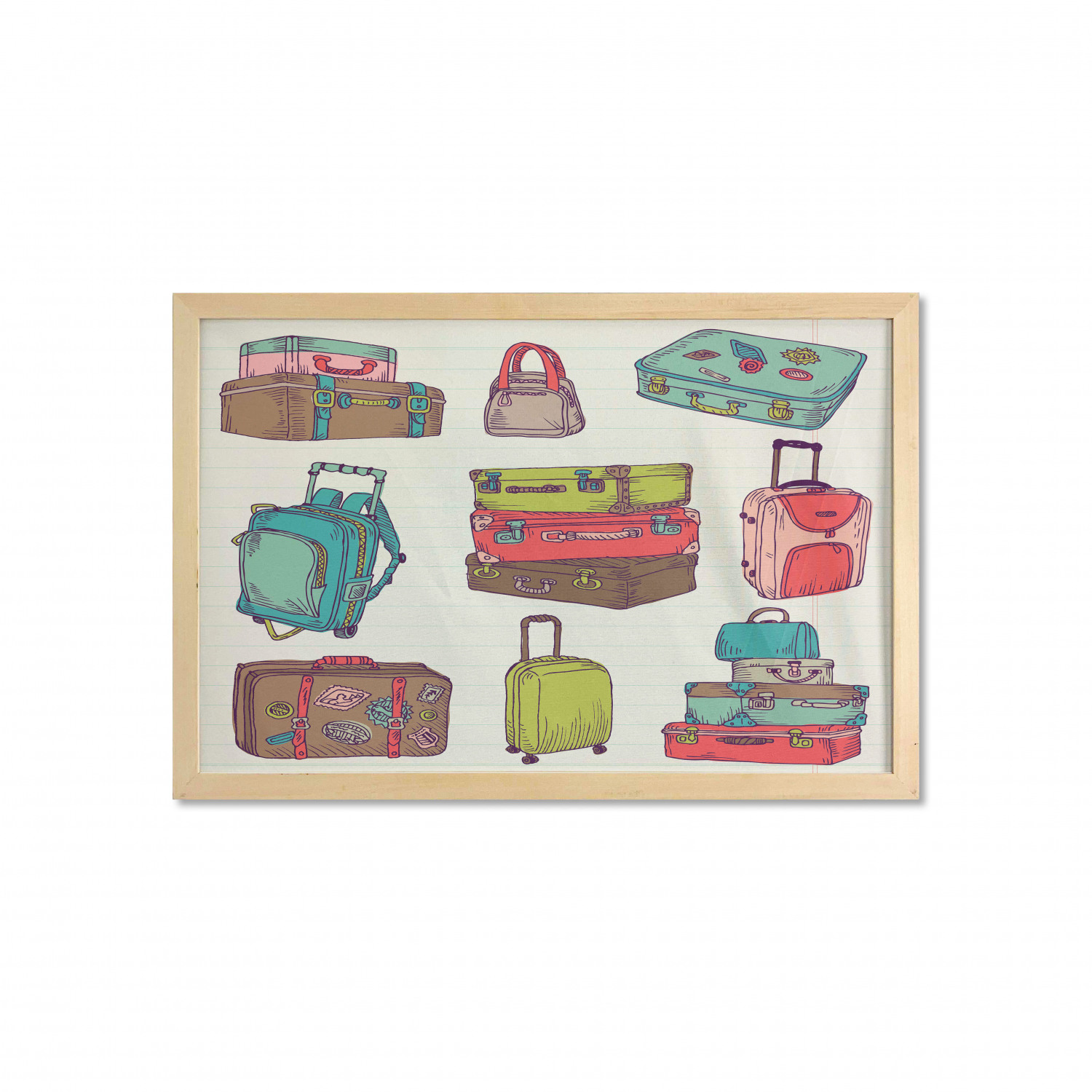 Ambesonne Hipster Wall Art with Wide Frame for Bathrooms Living Room - Picture 28 of 123
