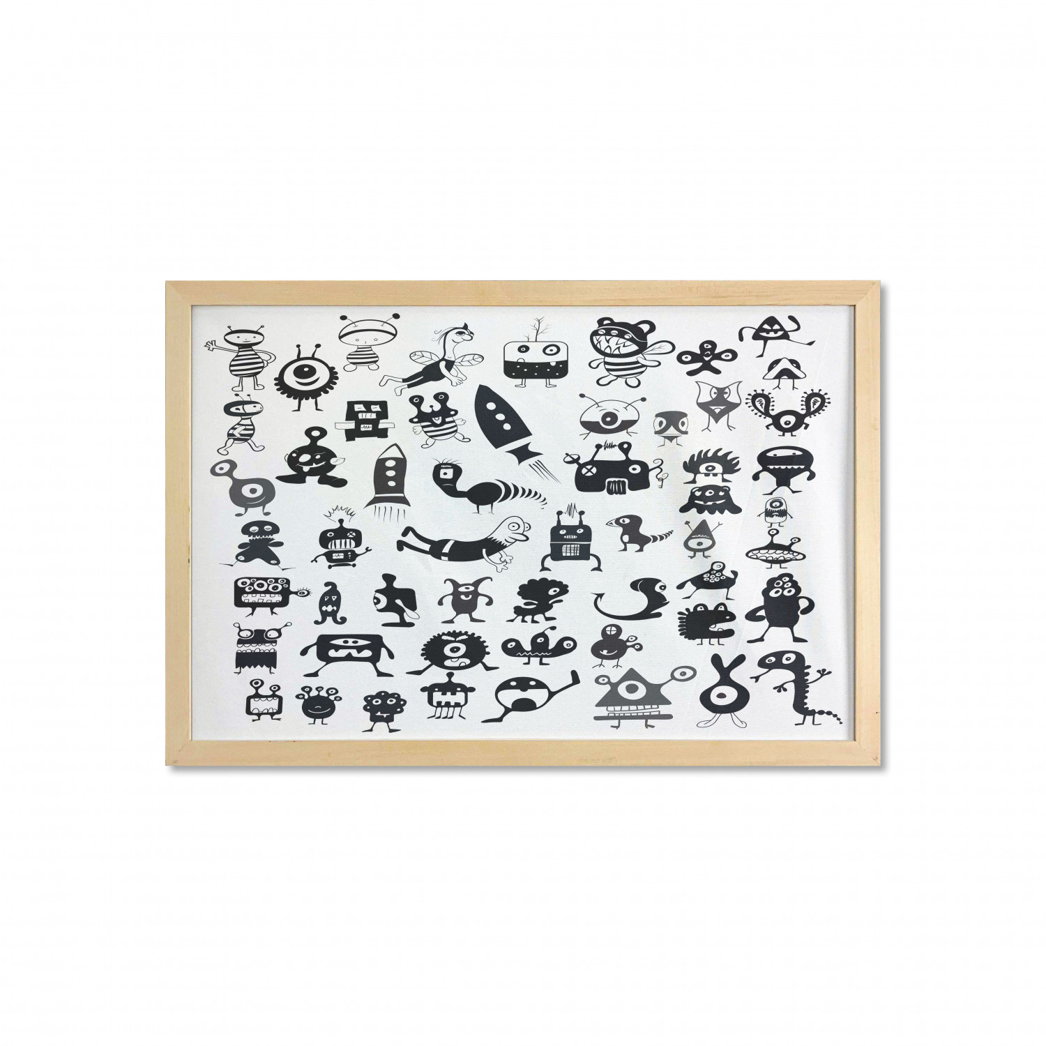 Ambesonne Hipster Wall Art with Wide Frame for Bathrooms Living Room - Picture 20 of 123