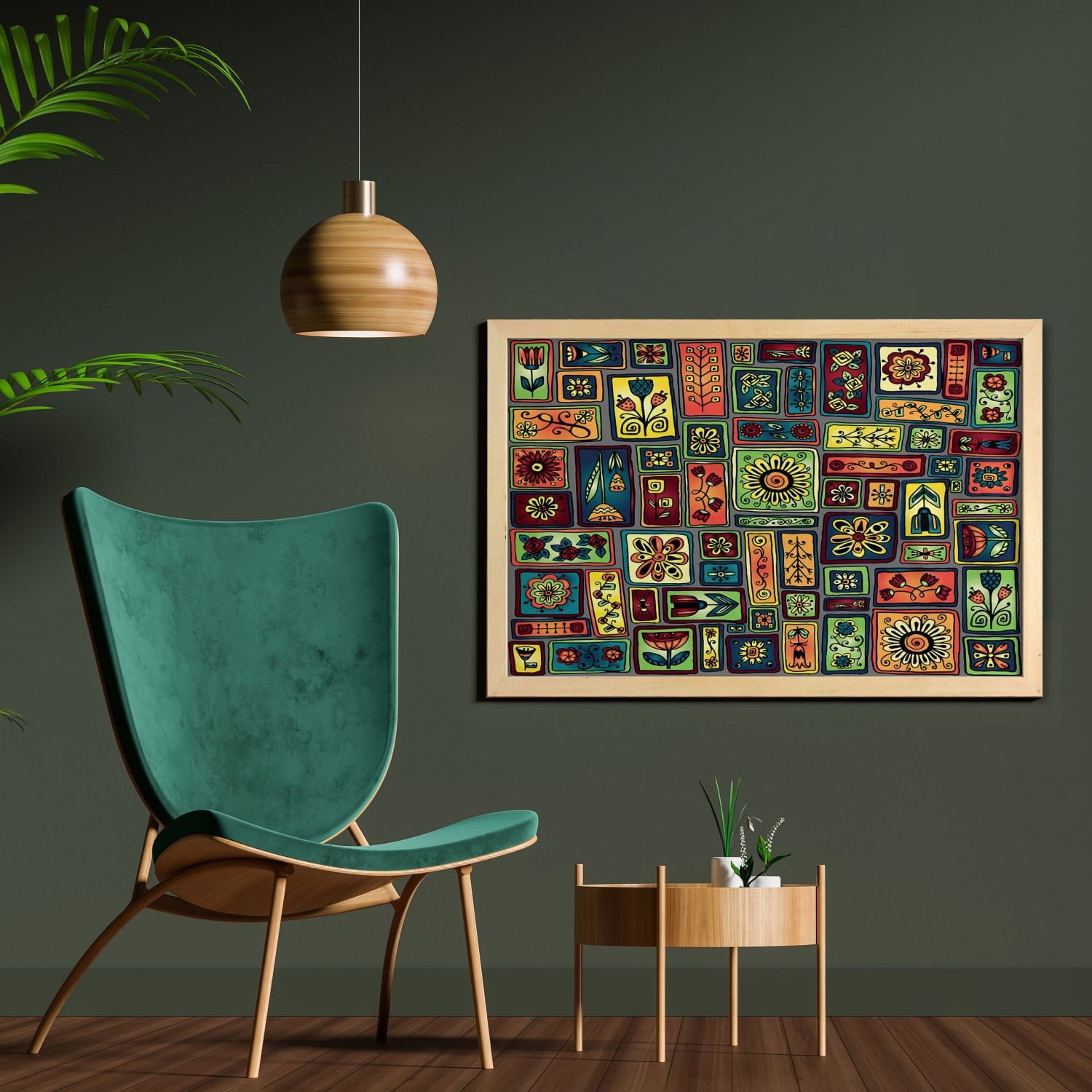 Ambesonne Hipster Wall Art with Wide Frame for Bathrooms Living Room - Picture 55 of 123