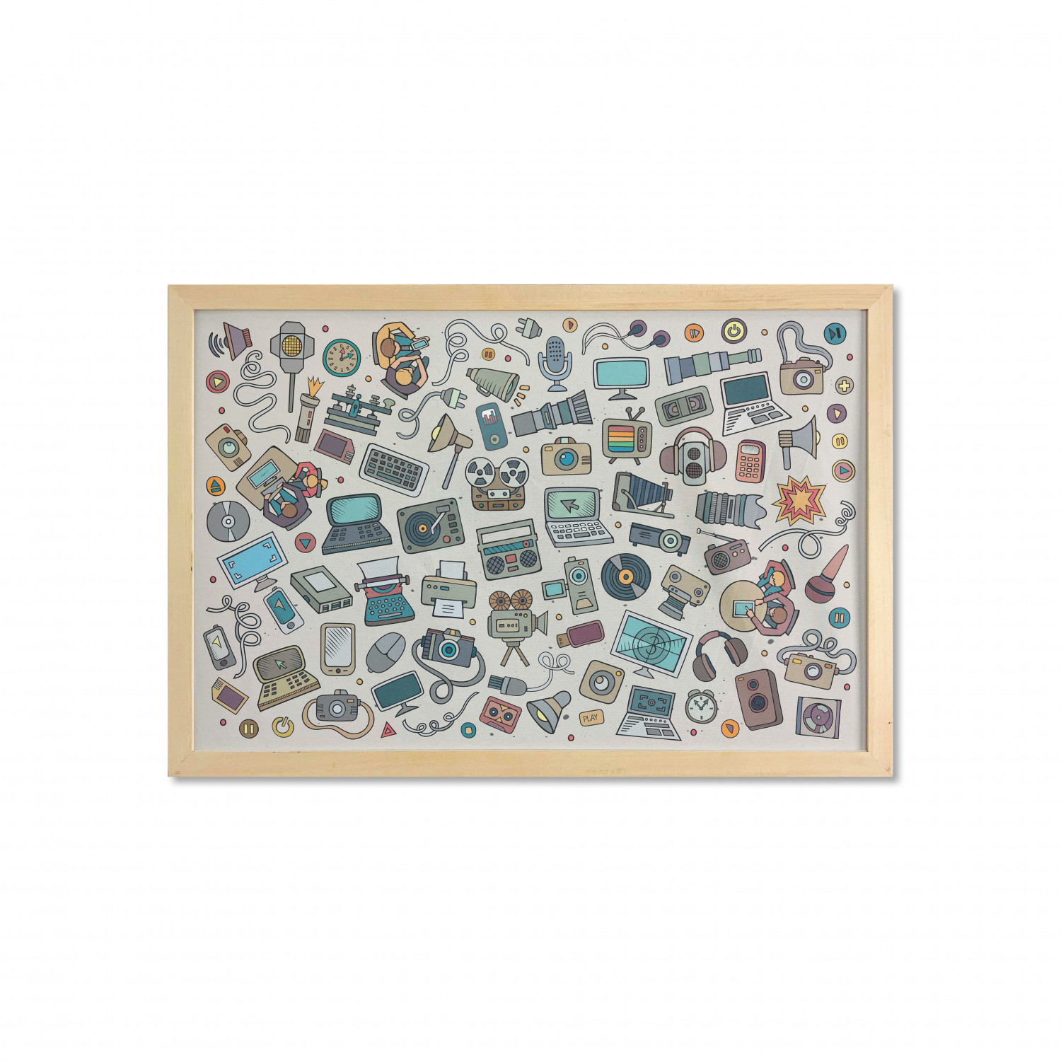 Ambesonne Hipster Wall Art with Wide Frame for Bathrooms Living Room - Picture 106 of 123