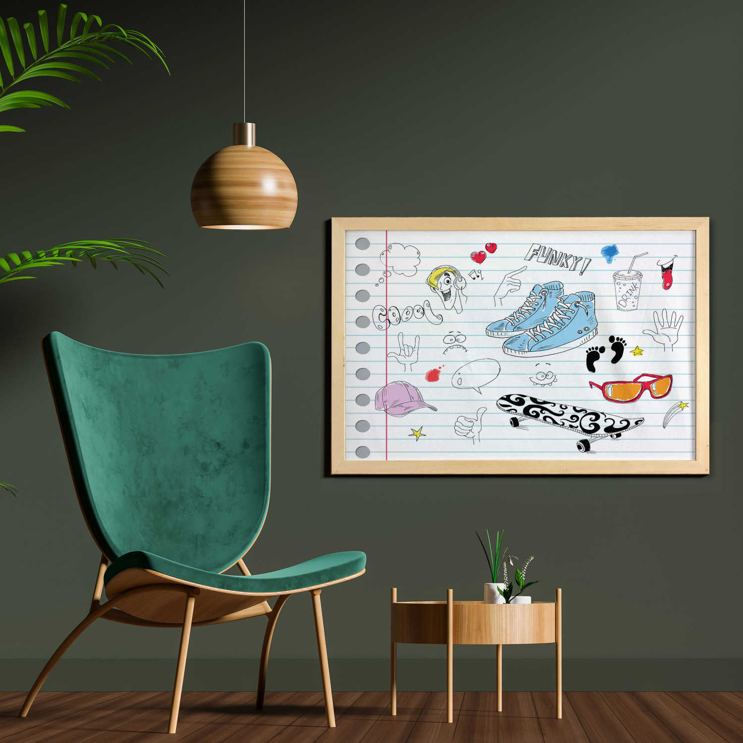 Ambesonne Hipster Wall Art with Wide Frame for Bathrooms Living Room - Picture 31 of 123