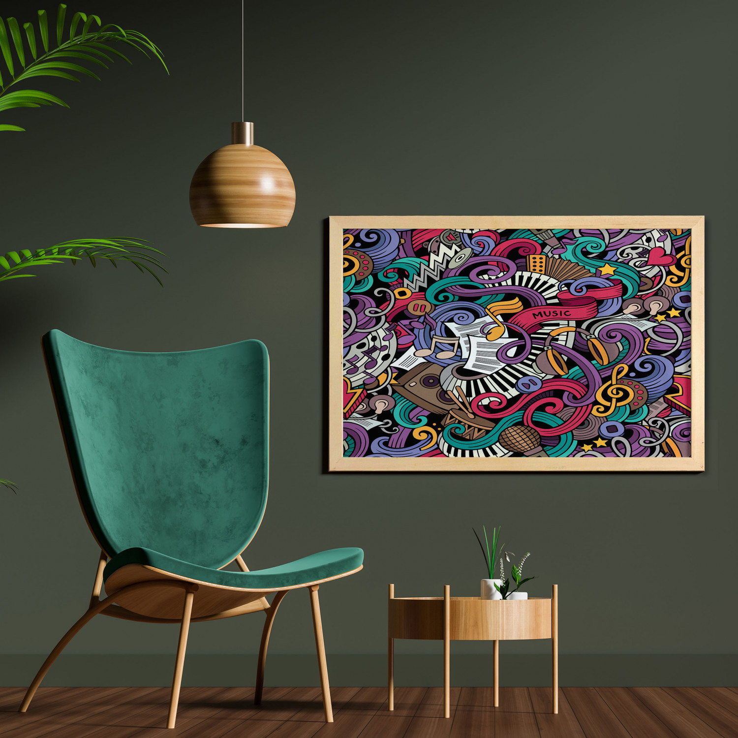 Ambesonne Hipster Wall Art with Wide Frame for Bathrooms Living Room - Picture 69 of 123