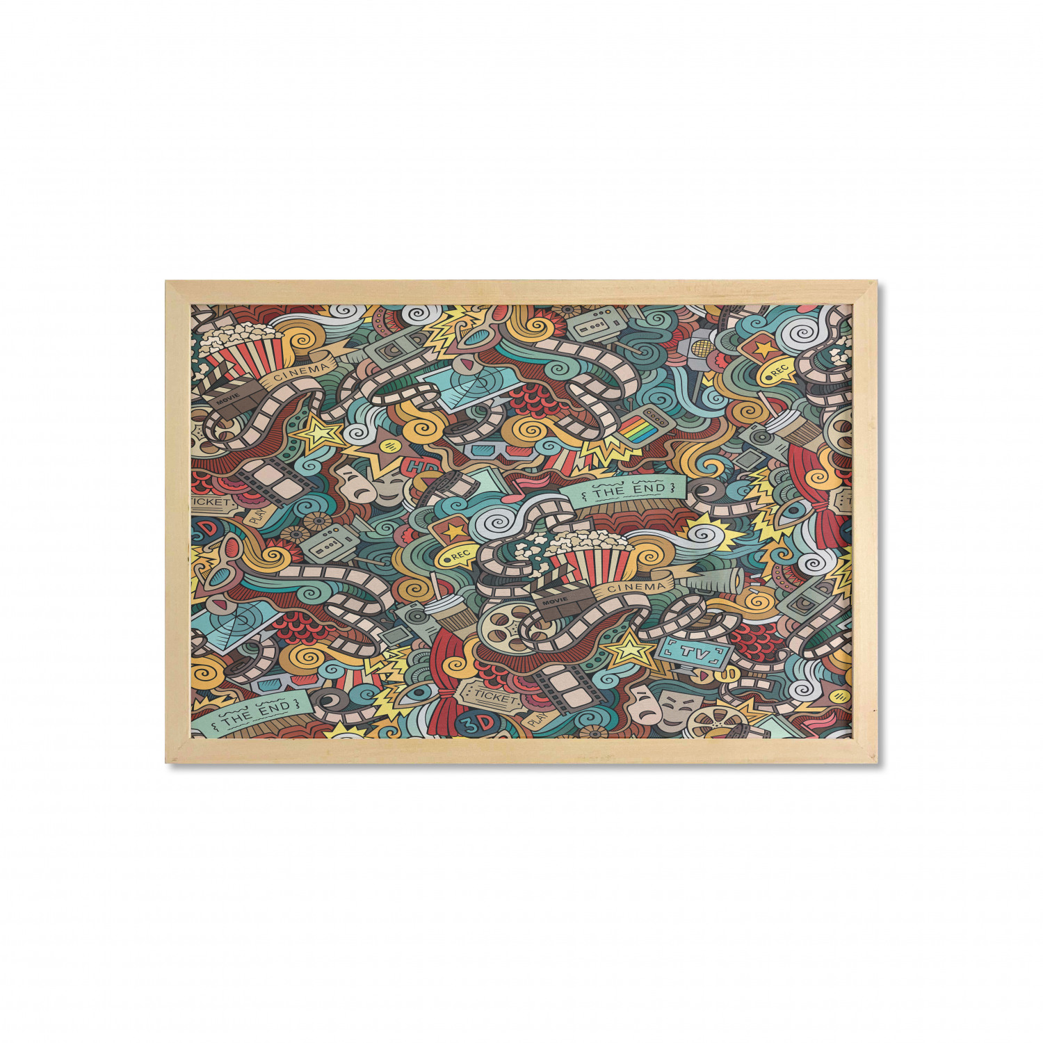 Ambesonne Hipster Wall Art with Wide Frame for Bathrooms Living Room - Picture 26 of 123