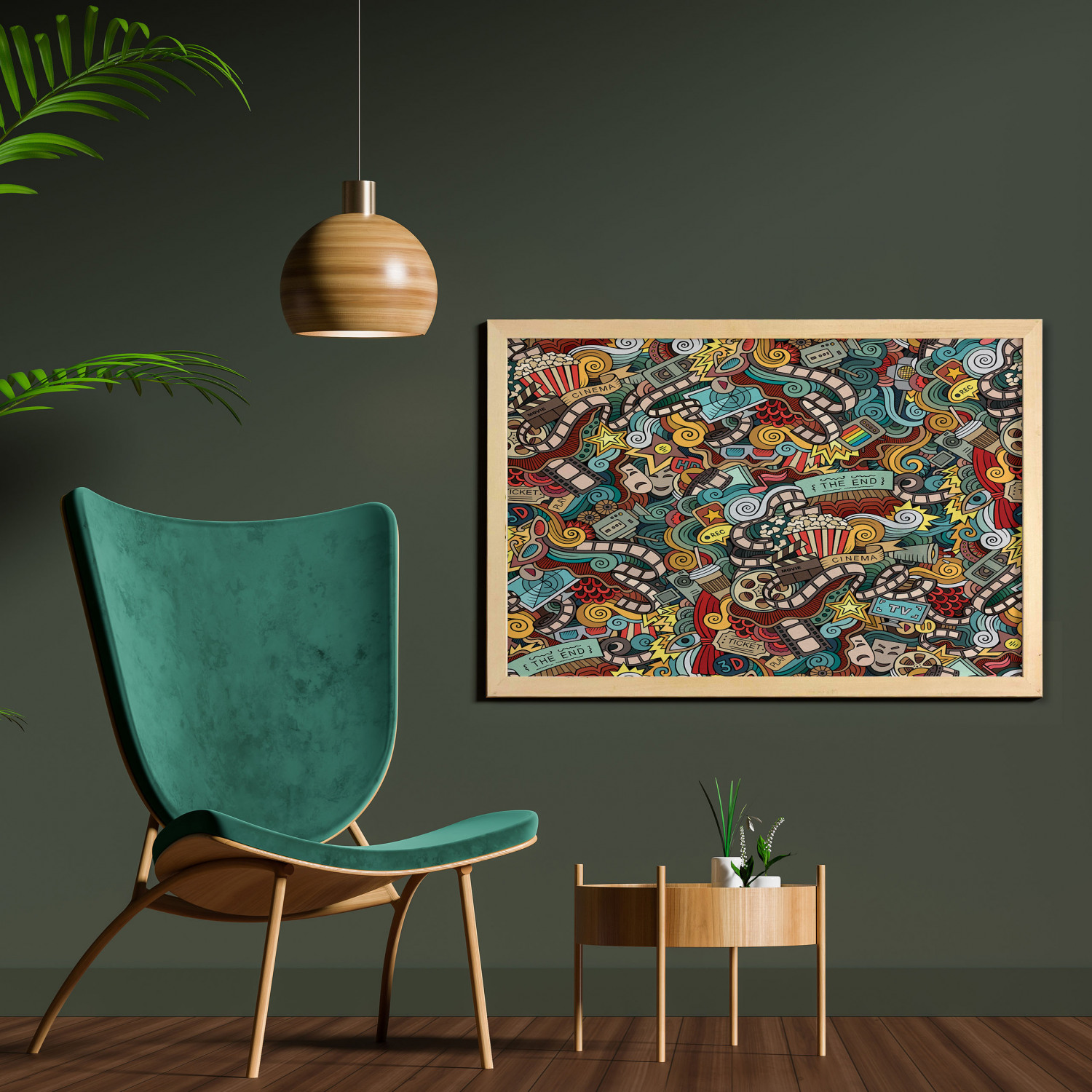 Ambesonne Hipster Wall Art with Wide Frame for Bathrooms Living Room - Picture 27 of 123