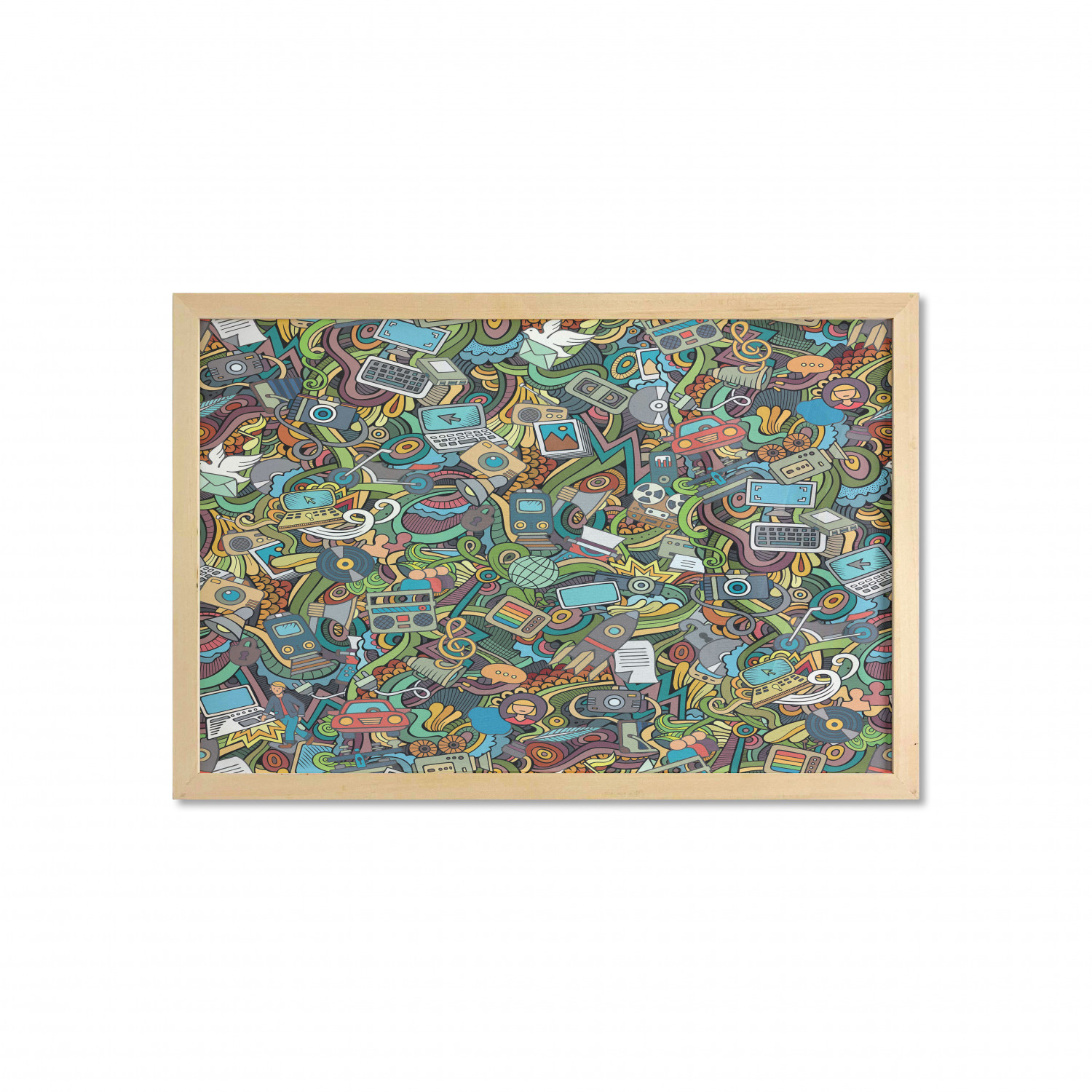 Ambesonne Hipster Wall Art with Wide Frame for Bathrooms Living Room - Picture 100 of 123