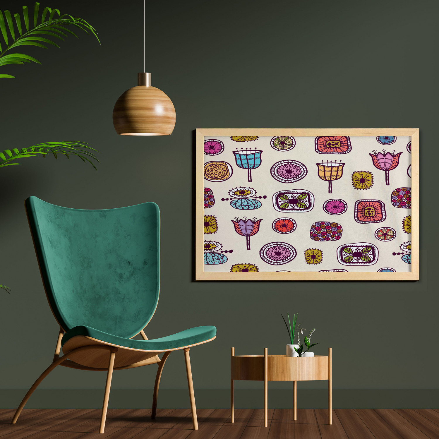 Ambesonne Hipster Wall Art with Wide Frame for Bathrooms Living Room - Picture 7 of 123