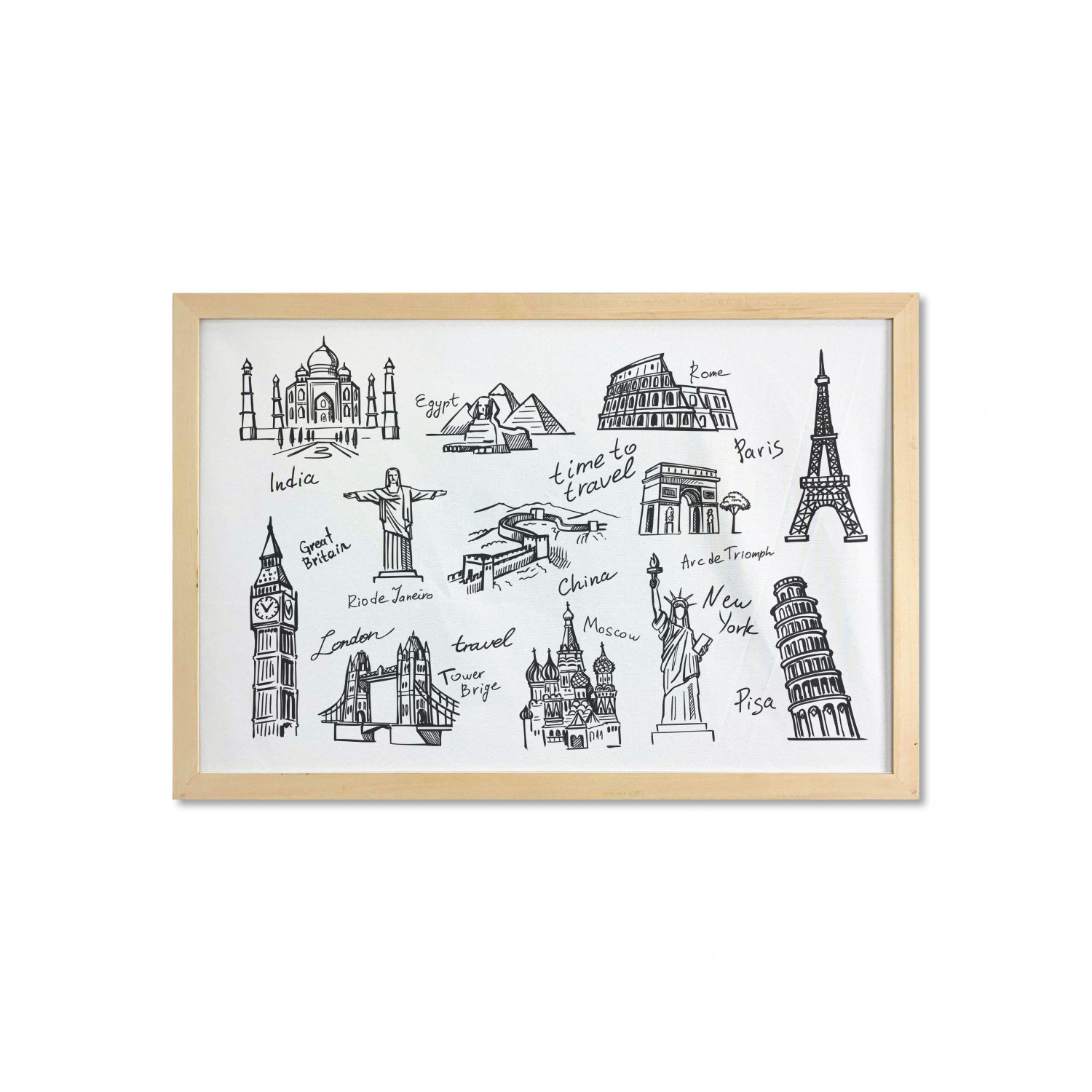 Ambesonne Hipster Wall Art with Wide Frame for Bathrooms Living Room - Picture 52 of 123