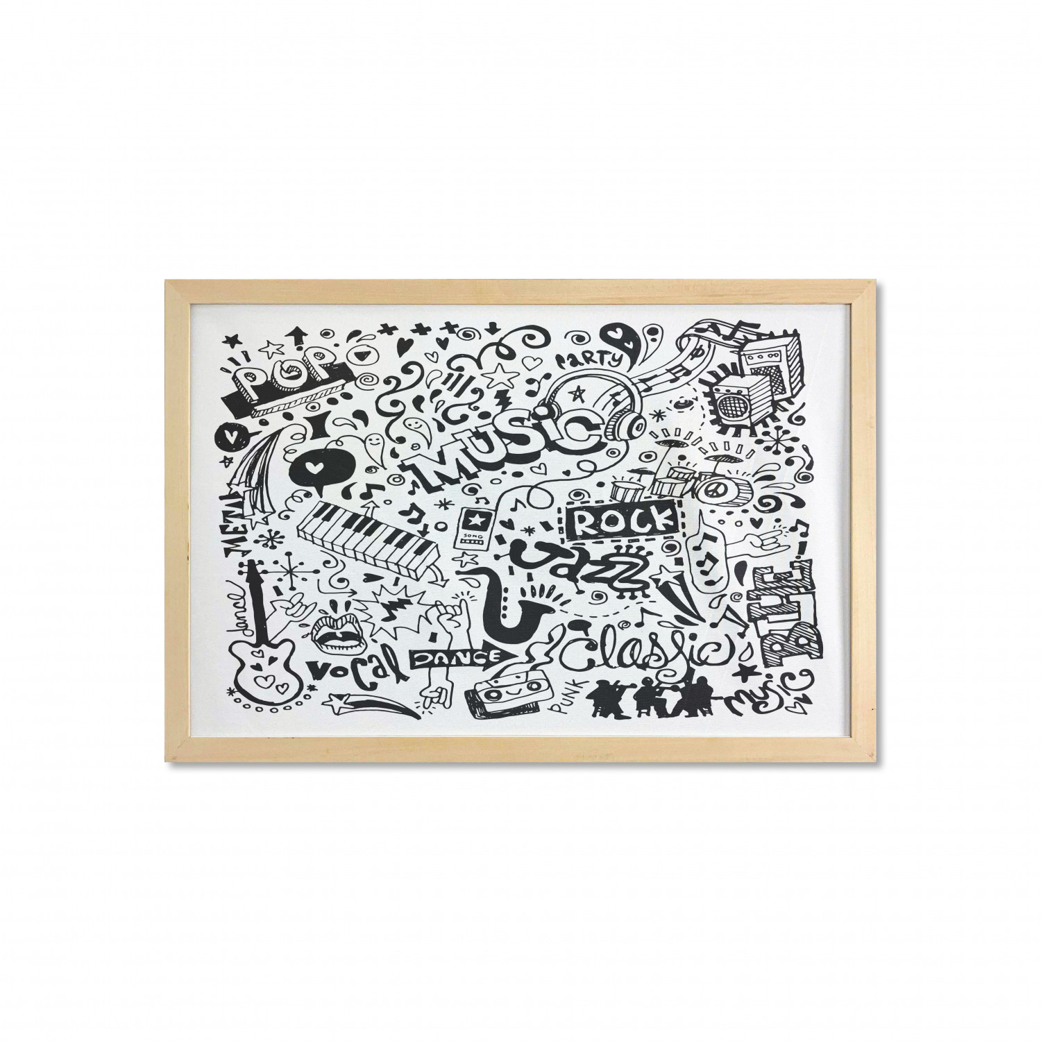 Ambesonne Hipster Wall Art with Wide Frame for Bathrooms Living Room - Picture 84 of 123