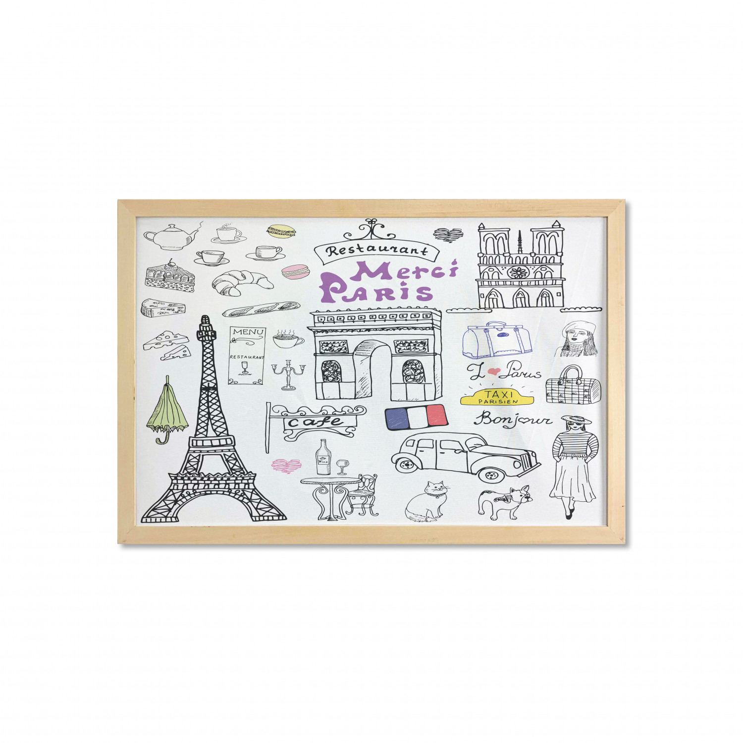 Ambesonne Hipster Wall Art with Wide Frame for Bathrooms Living Room - Picture 32 of 123