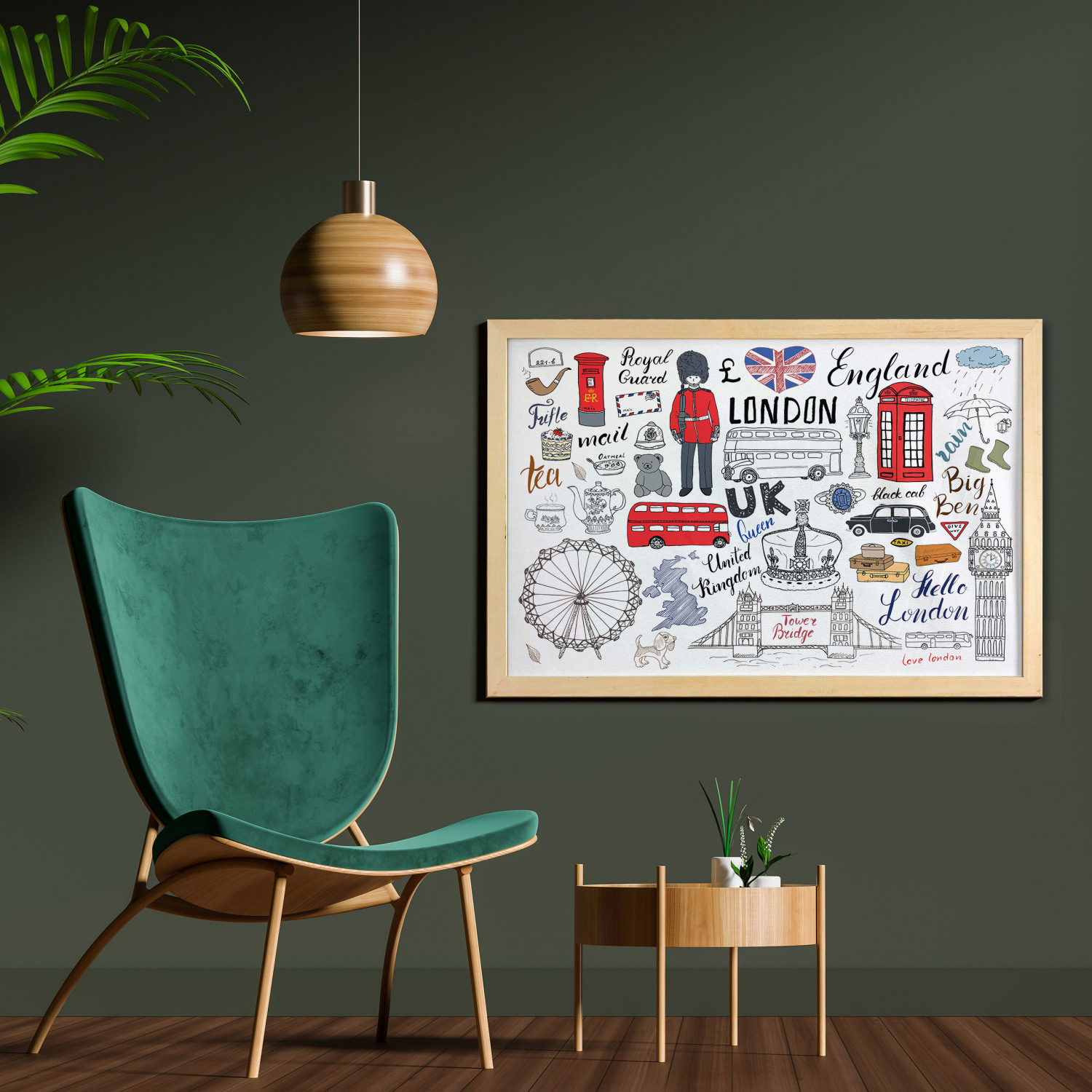Ambesonne Hipster Wall Art with Wide Frame for Bathrooms Living Room - Picture 61 of 123