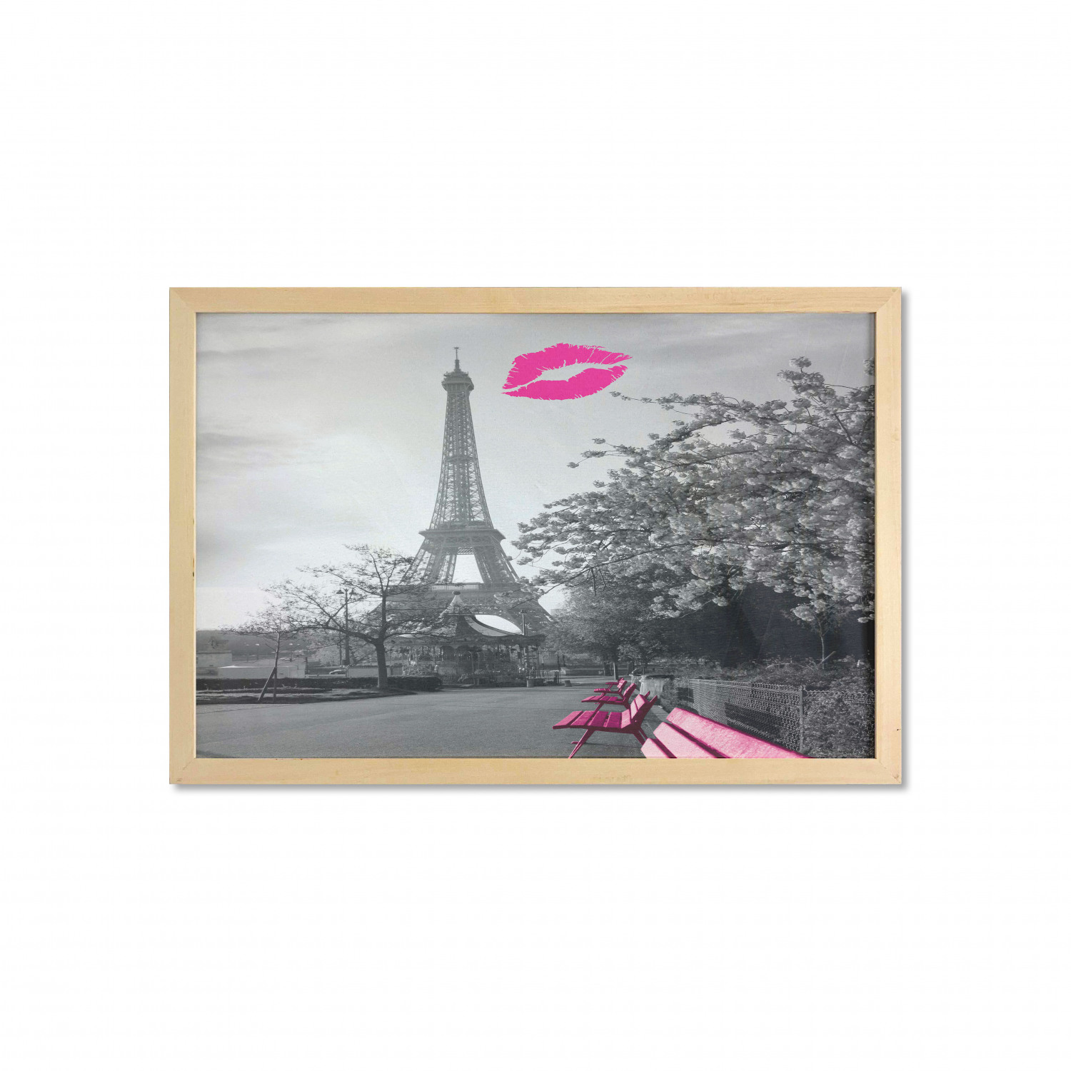 Ambesonne Paris Wall Art with Wide Frame for Bathrooms Living Room - Picture 90 of 121