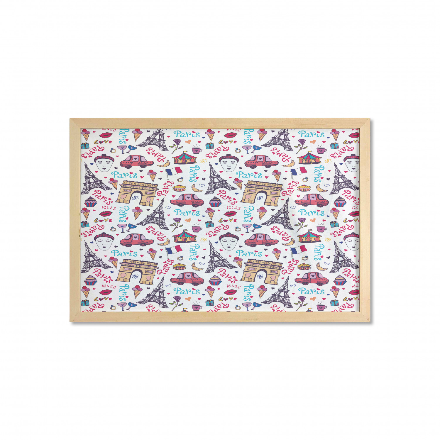 Ambesonne Paris Wall Art with Wide Frame for Bathrooms Living Room - Picture 106 of 121