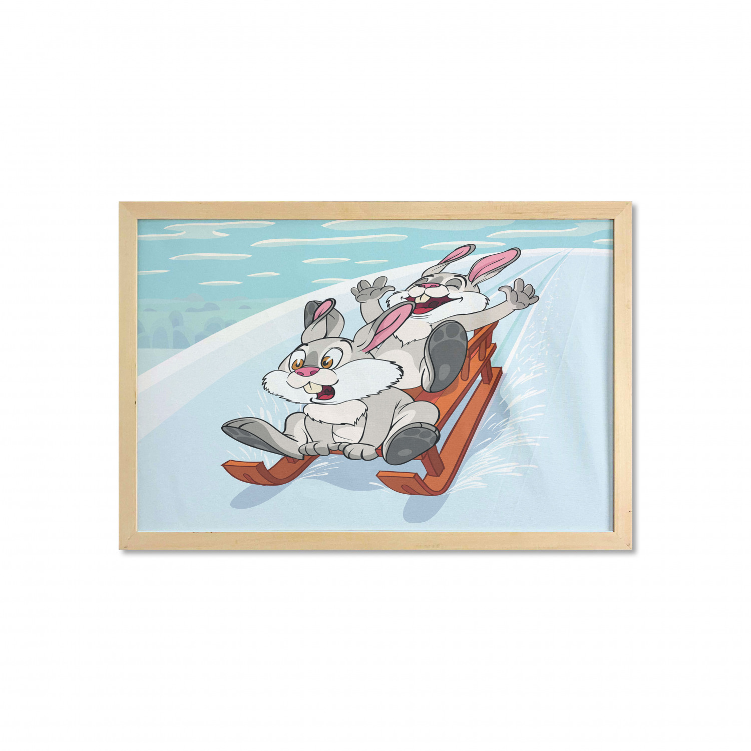 Ambesonne Bunny Wall Art with Wide Frame for Bathrooms Living Room - Picture 122 of 123