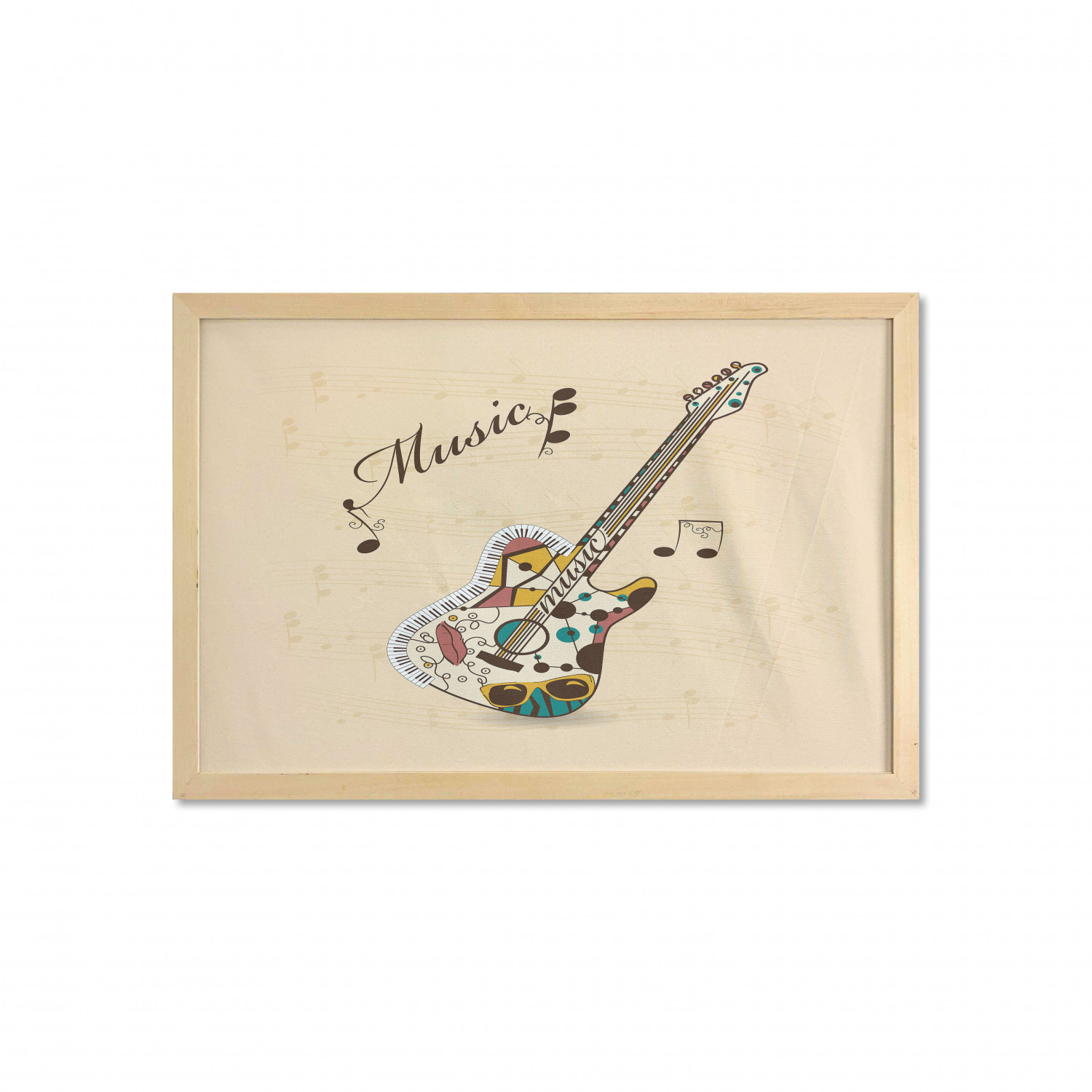 Ambesonne Guitar Wall Art with Wide Frame for Bathrooms Living Room - Picture 6 of 123