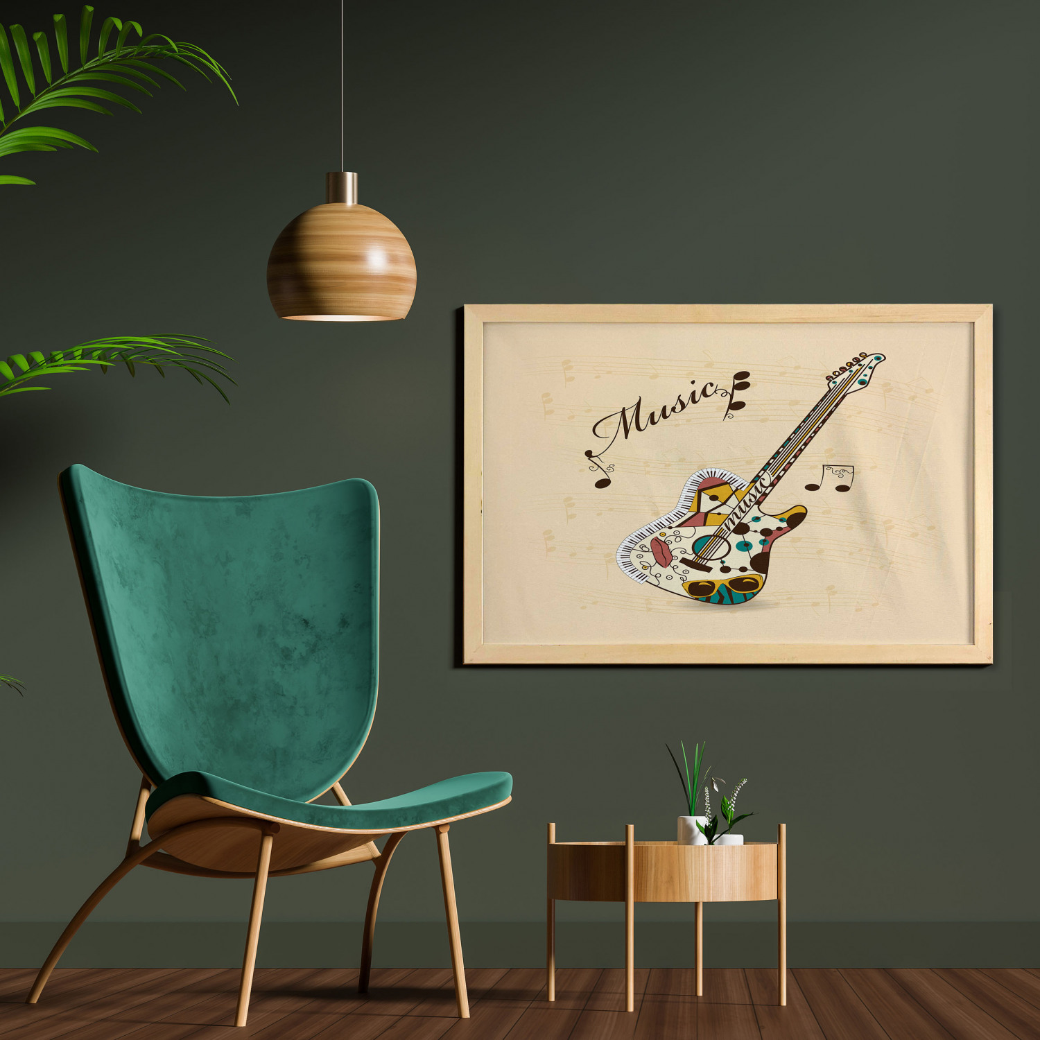 Ambesonne Guitar Wall Art with Wide Frame for Bathrooms Living Room - Picture 7 of 123