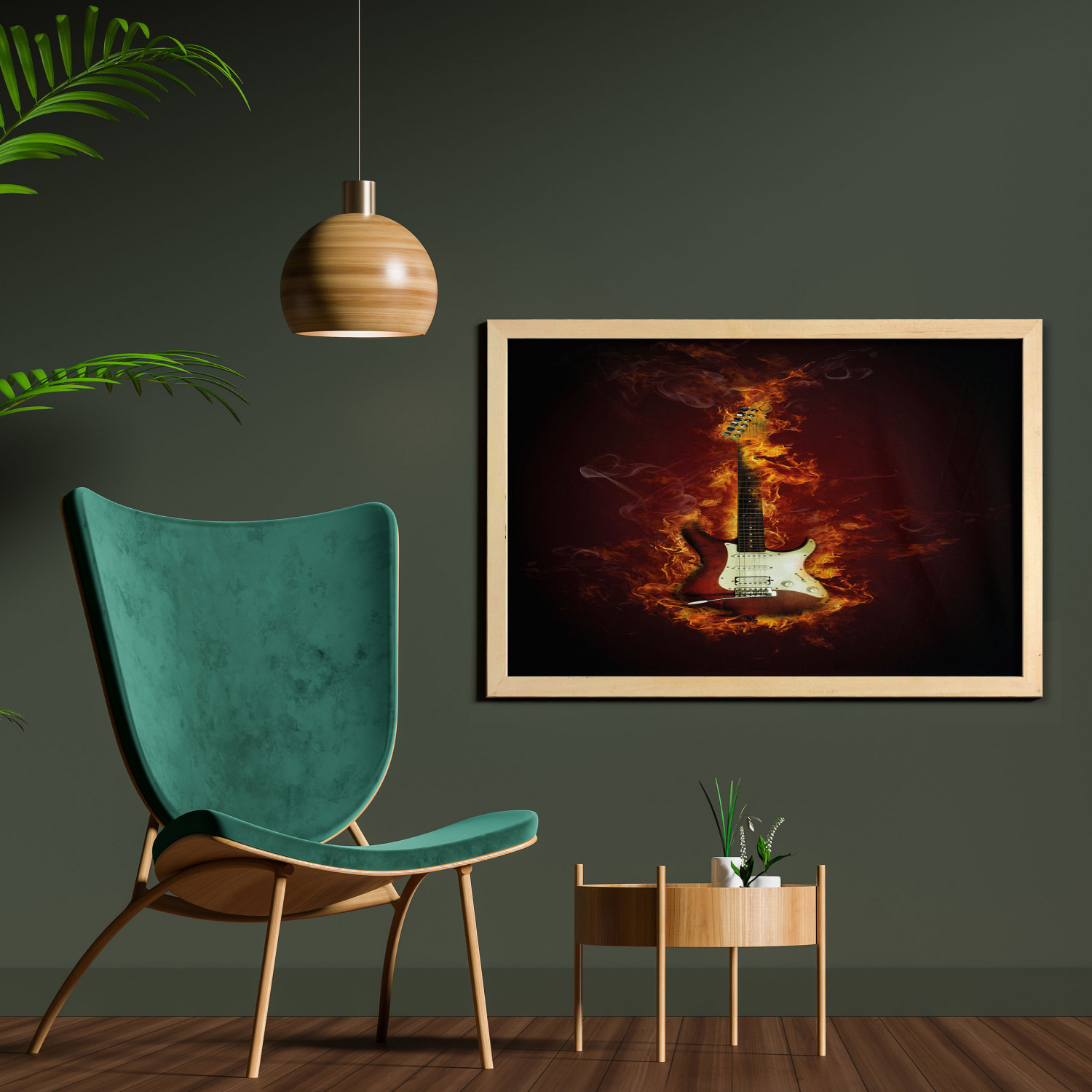 Ambesonne Guitar Wall Art with Wide Frame for Bathrooms Living Room - Picture 59 of 123