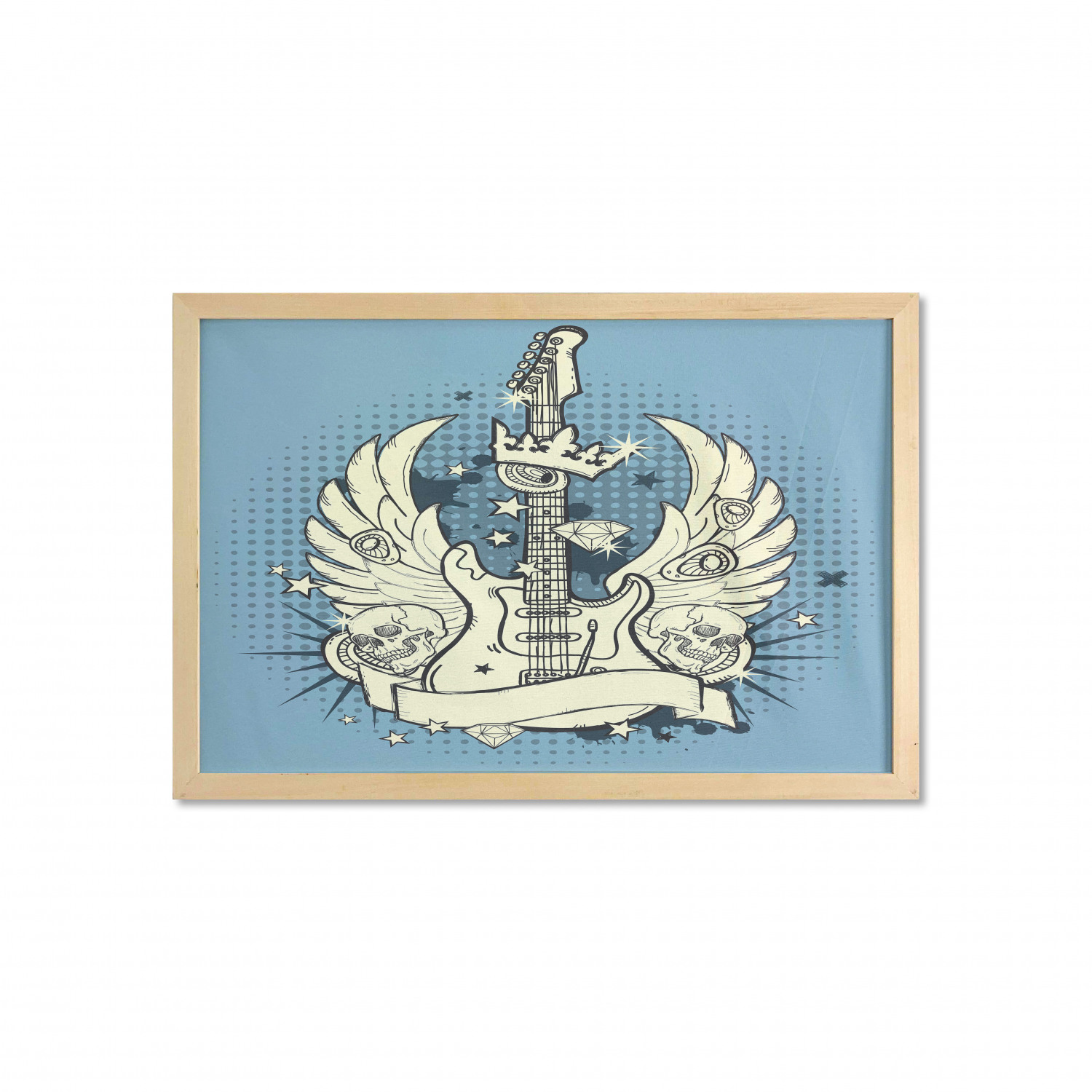 Ambesonne Guitar Wall Art with Wide Frame for Bathrooms Living Room - Picture 96 of 123