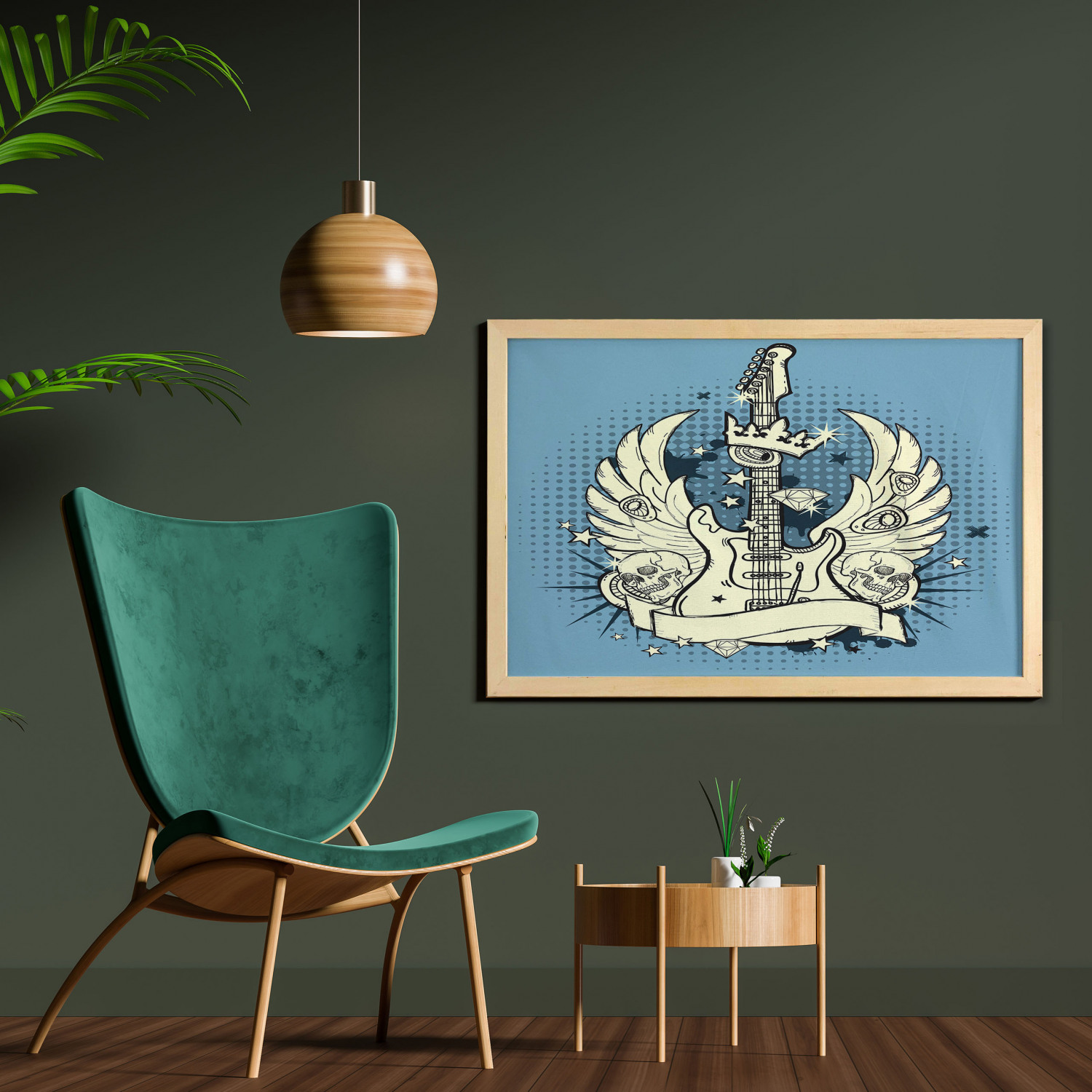 Ambesonne Guitar Wall Art with Wide Frame for Bathrooms Living Room - Picture 97 of 123