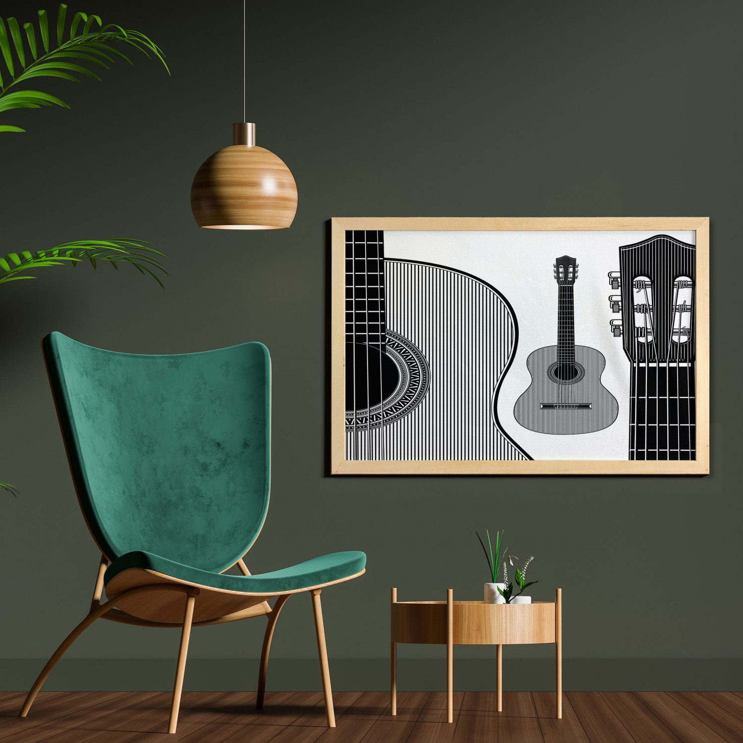 Ambesonne Guitar Wall Art with Wide Frame for Bathrooms Living Room - Picture 49 of 123