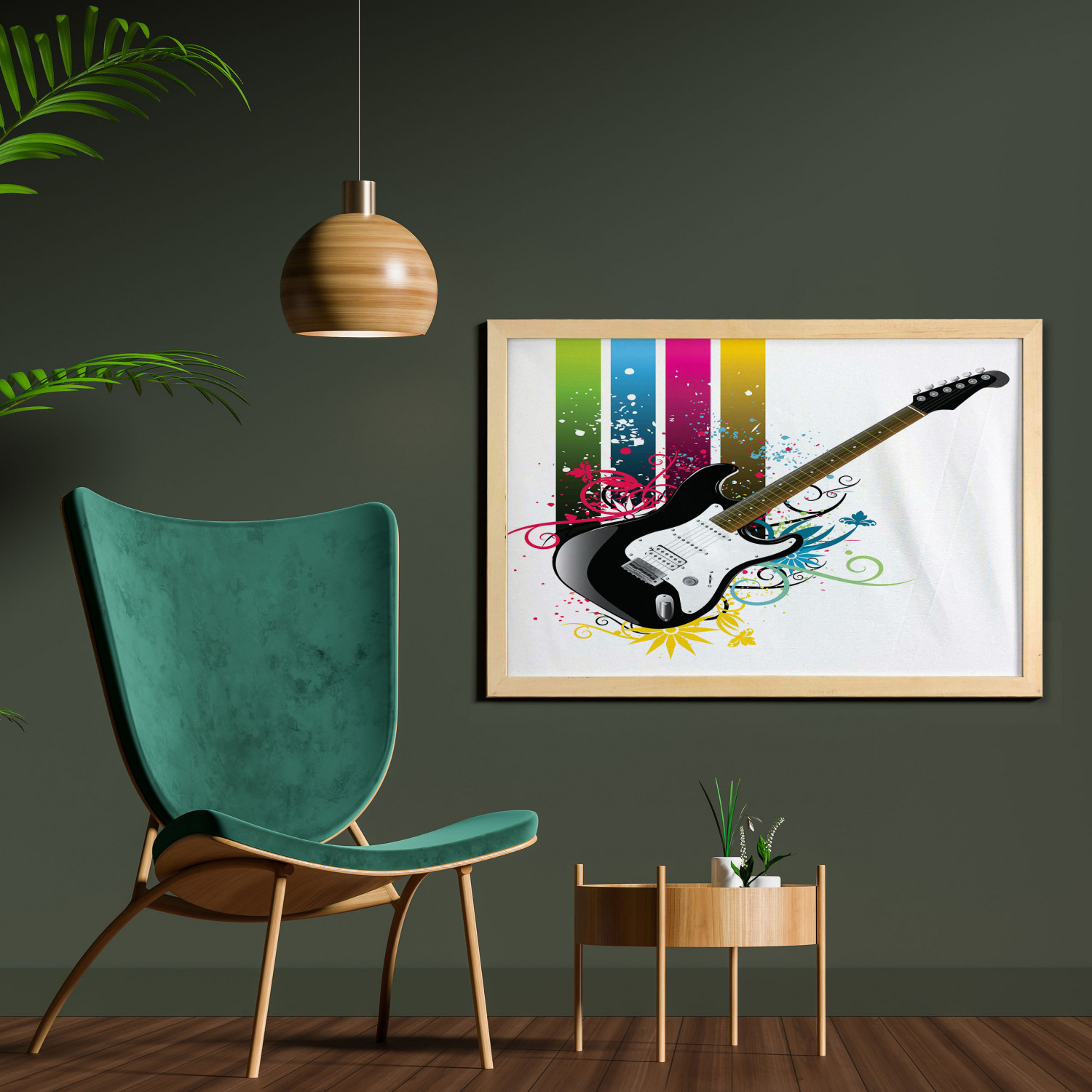 Ambesonne Guitar Wall Art with Wide Frame for Bathrooms Living Room - Picture 17 of 123
