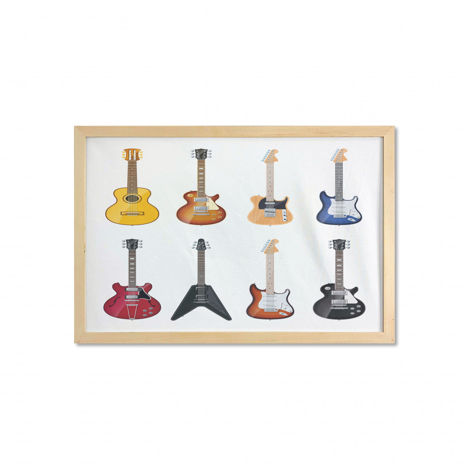 Ambesonne Guitar Wall Art with Wide Frame for Bathrooms Living Room - Picture 112 of 123