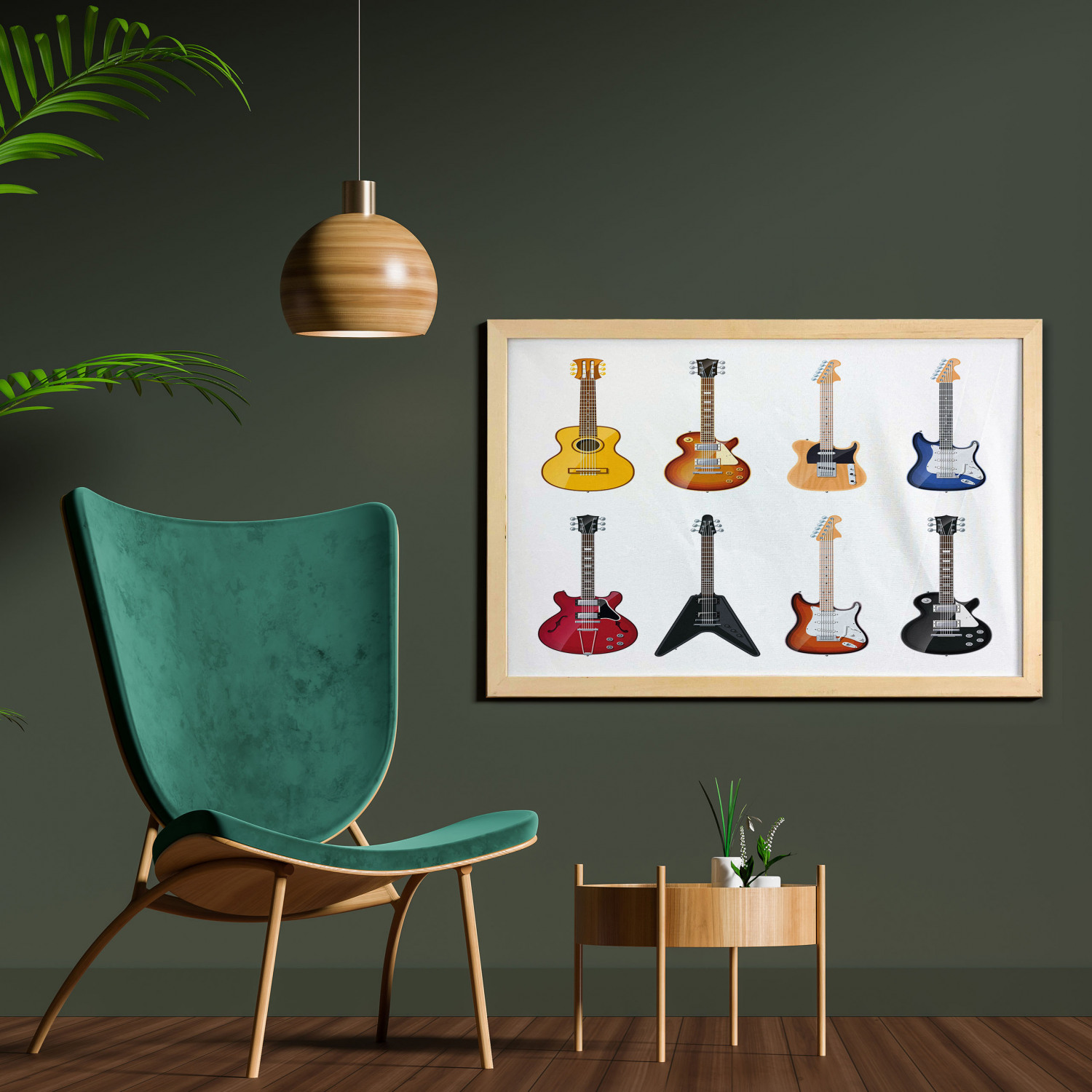 Ambesonne Guitar Wall Art with Wide Frame for Bathrooms Living Room - Picture 113 of 123