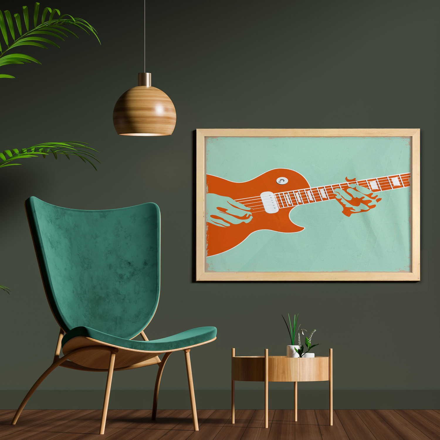 Ambesonne Guitar Wall Art with Wide Frame for Bathrooms Living Room - Picture 85 of 123
