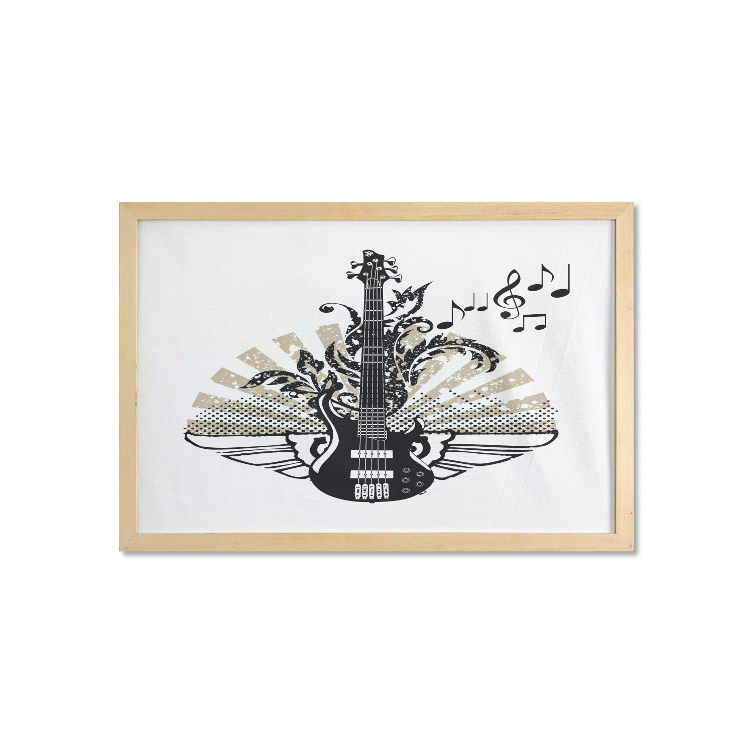 Ambesonne Guitar Wall Art with Wide Frame for Bathrooms Living Room - Picture 98 of 123