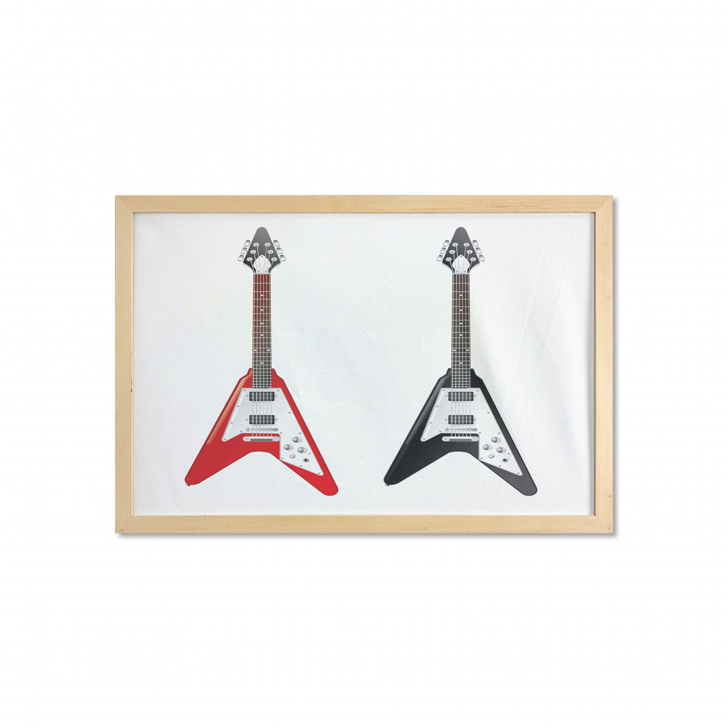 Ambesonne Guitar Wall Art with Wide Frame for Bathrooms Living Room - Picture 116 of 123