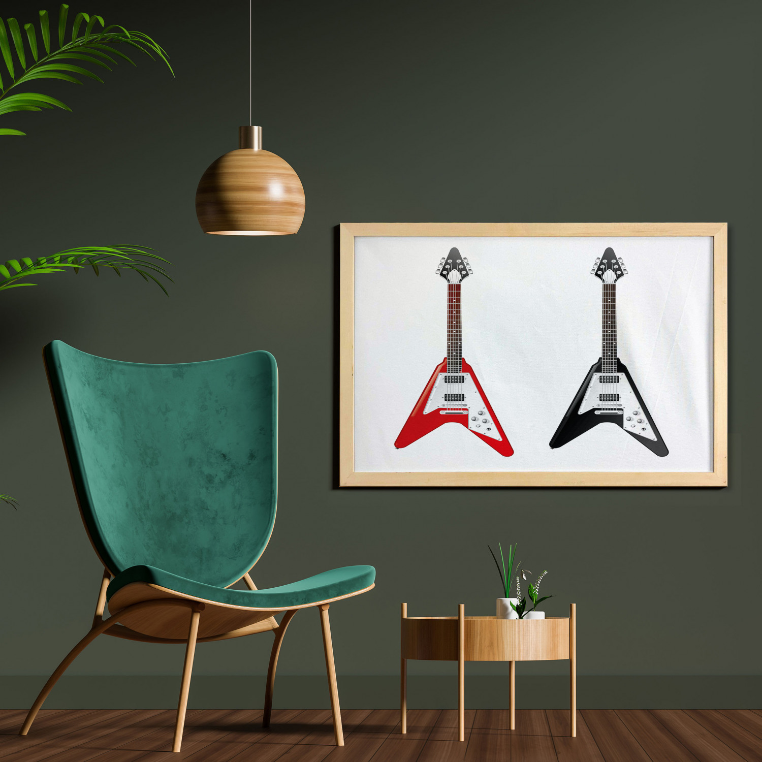 Ambesonne Guitar Wall Art with Wide Frame for Bathrooms Living Room - Picture 117 of 123