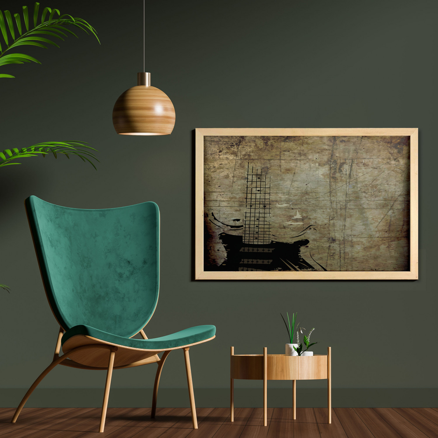 Ambesonne Guitar Wall Art with Wide Frame for Bathrooms Living Room - Picture 41 of 123