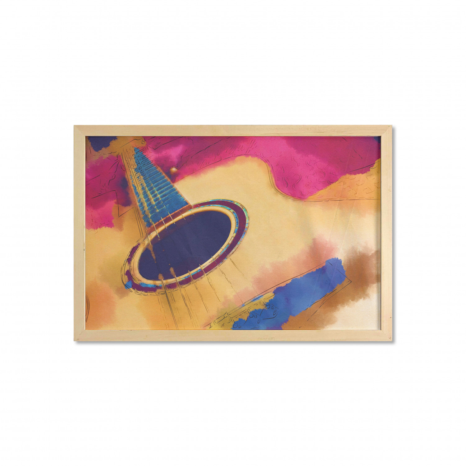 Ambesonne Guitar Wall Art with Wide Frame for Bathrooms Living Room - Picture 8 of 123