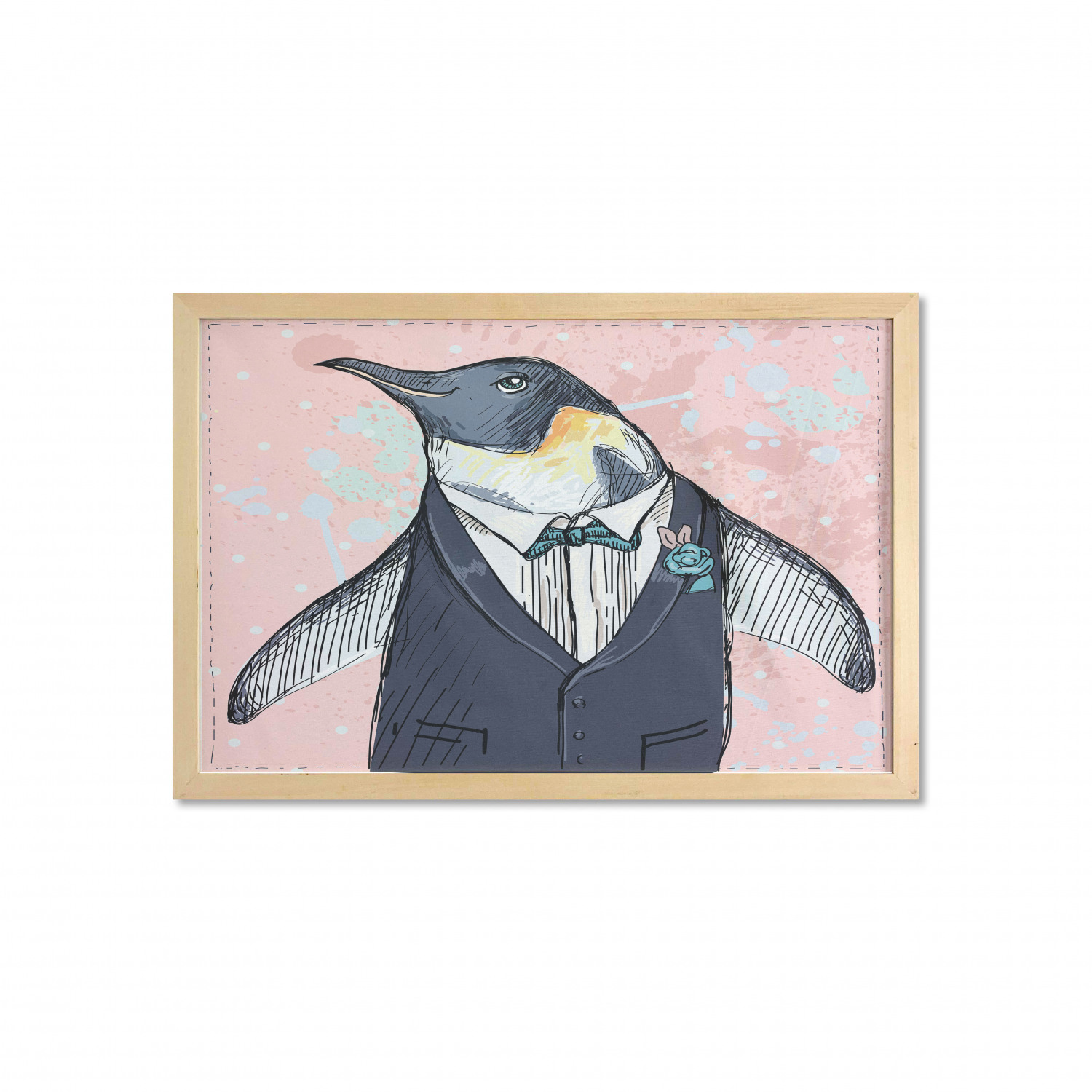 Ambesonne Hipster Wall Art with Wide Frame for Bathrooms Living Room - Picture 36 of 123