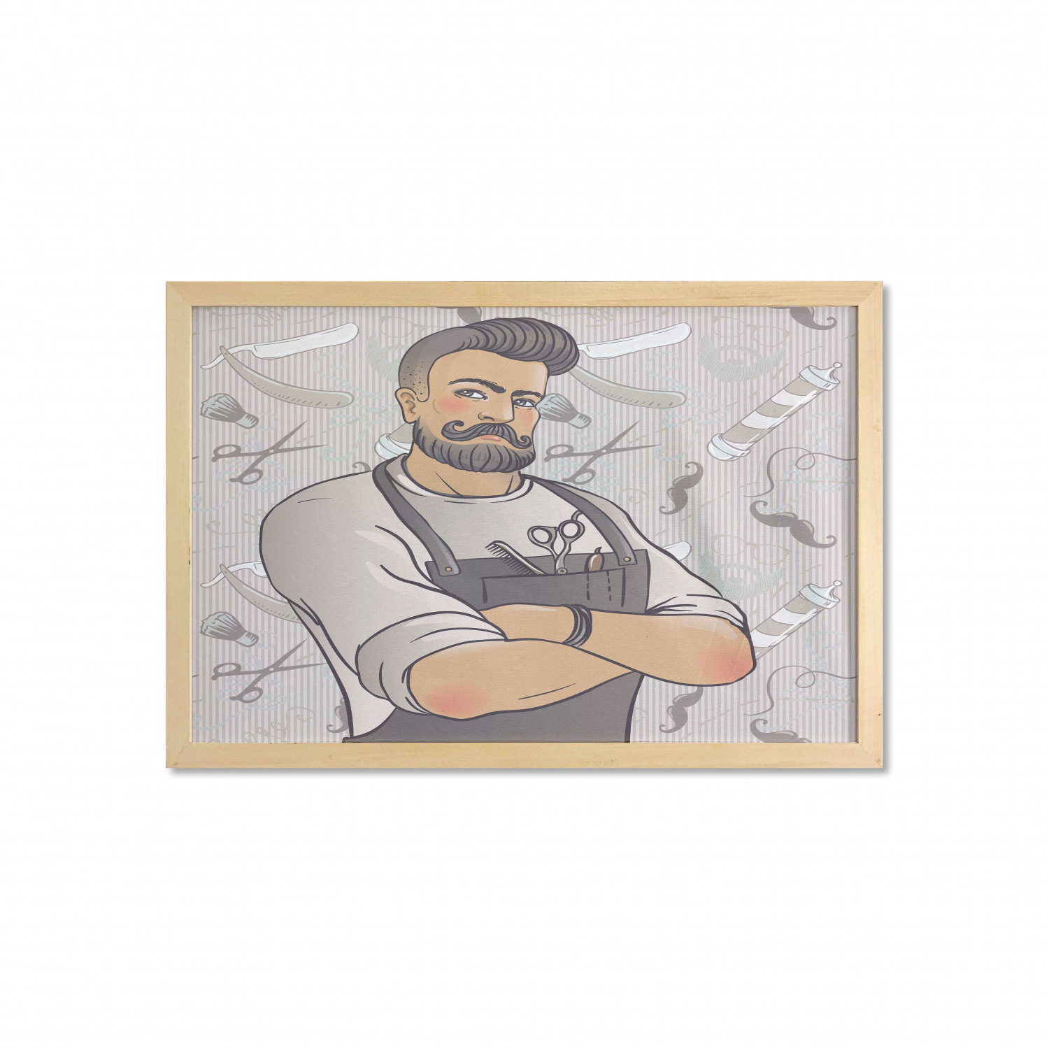 Ambesonne Hipster Wall Art with Wide Frame for Bathrooms Living Room - Picture 66 of 123