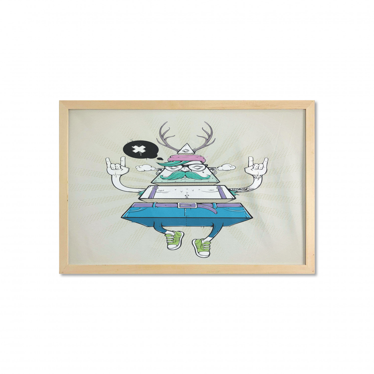 Ambesonne Hipster Wall Art with Wide Frame for Bathrooms Living Room - Picture 16 of 123