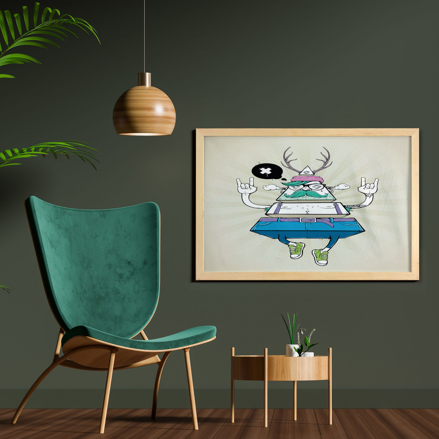 Ambesonne Hipster Wall Art with Wide Frame for Bathrooms Living Room - Picture 17 of 123