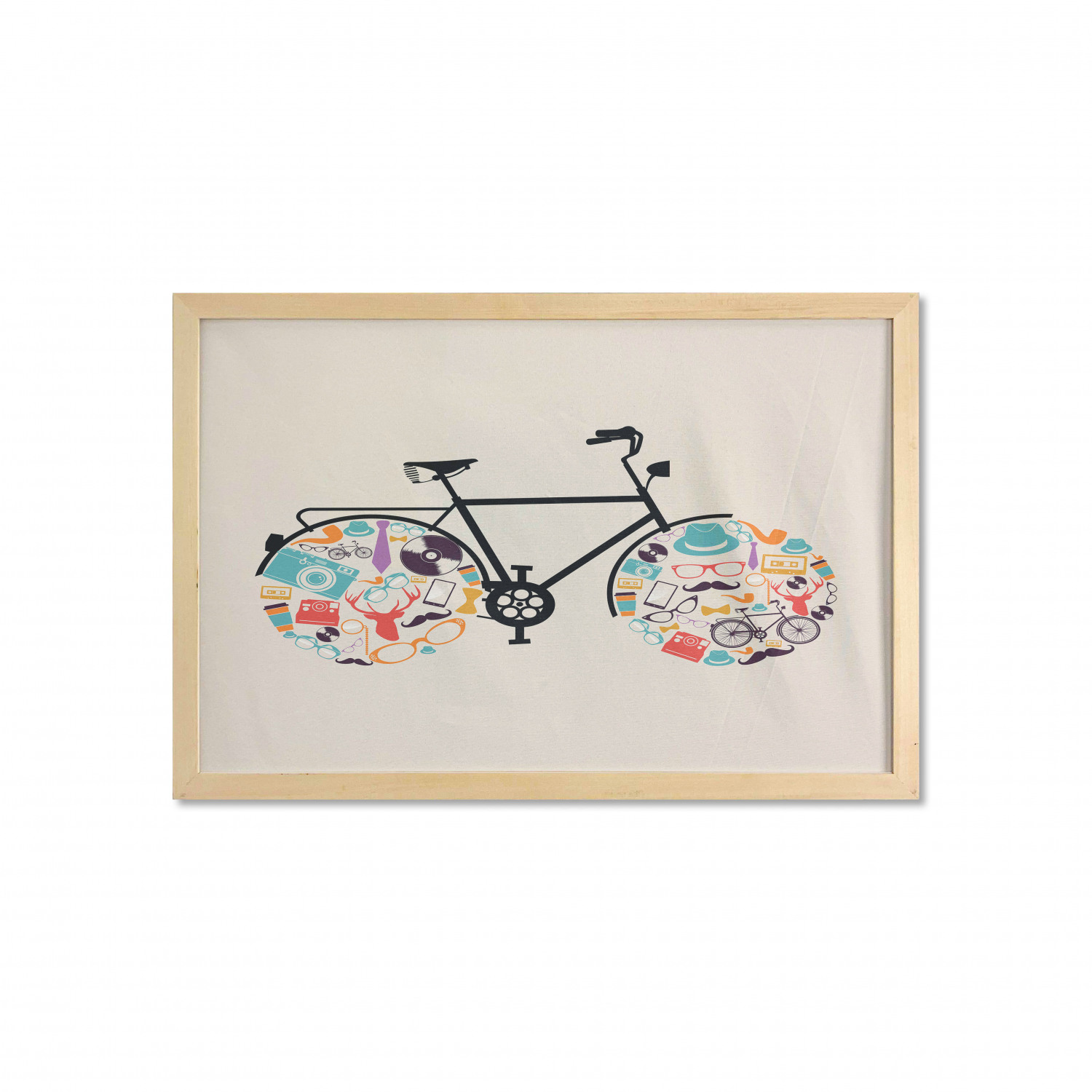 Ambesonne Hipster Wall Art with Wide Frame for Bathrooms Living Room - Picture 14 of 123