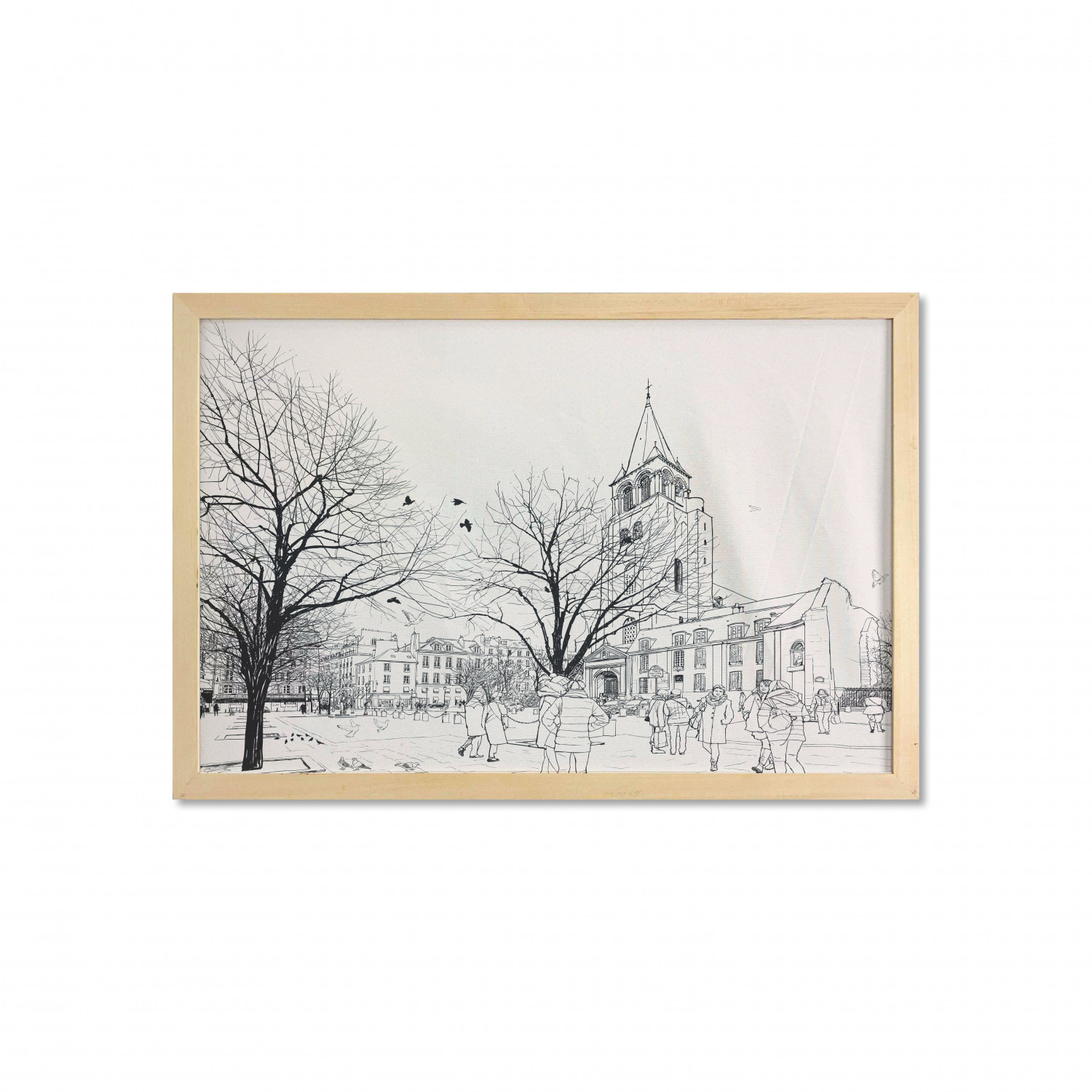 Ambesonne Paris Wall Art with Wide Frame for Bathrooms Living Room - Picture 116 of 121