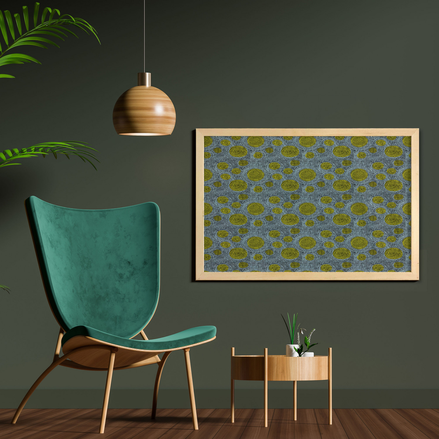 Ambesonne Geometric Motif Wall Art with Wide Frame for Bathrooms Living Room - Picture 23 of 123