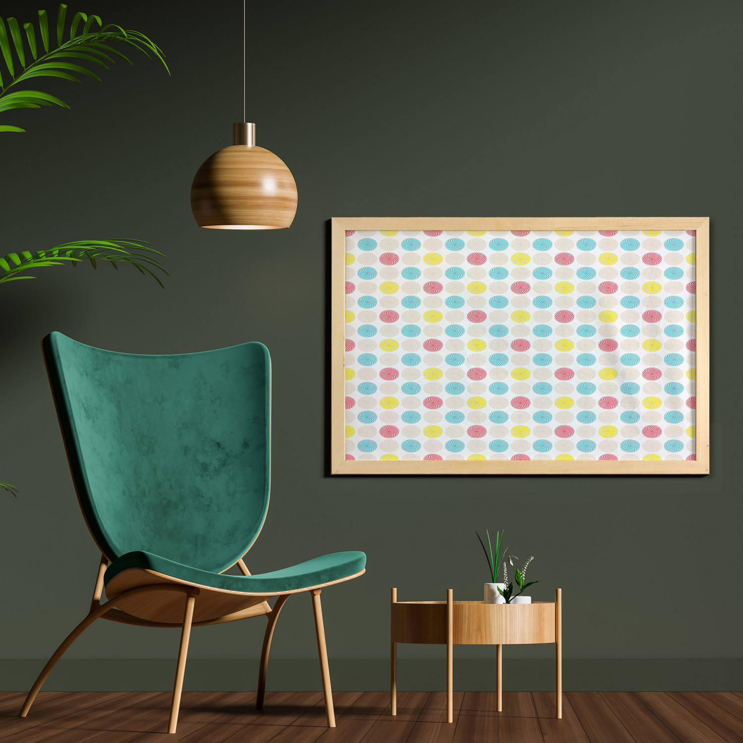 Ambesonne Geometric Motif Wall Art with Wide Frame for Bathrooms Living Room - Picture 105 of 123