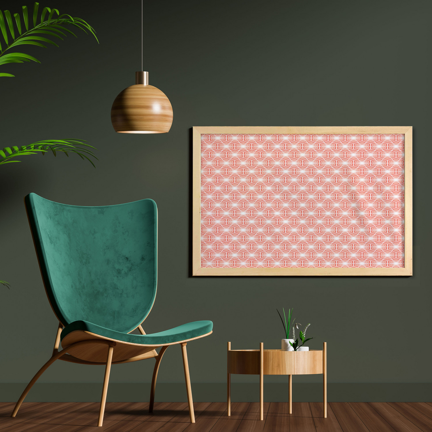 Ambesonne Geometric Motif Wall Art with Wide Frame for Bathrooms Living Room - Picture 57 of 123