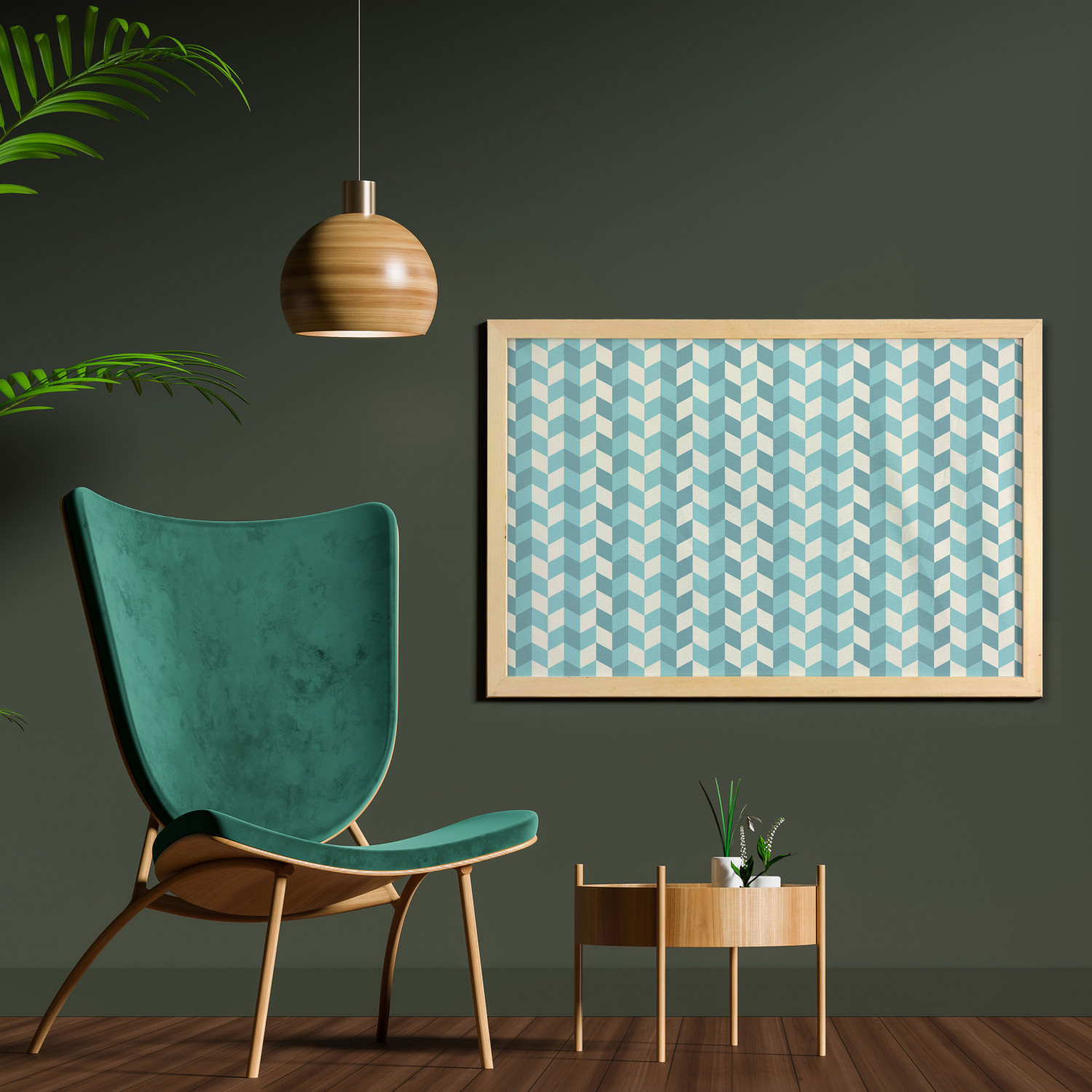 Ambesonne Geometric Motif Wall Art with Wide Frame for Bathrooms Living Room - Picture 123 of 123