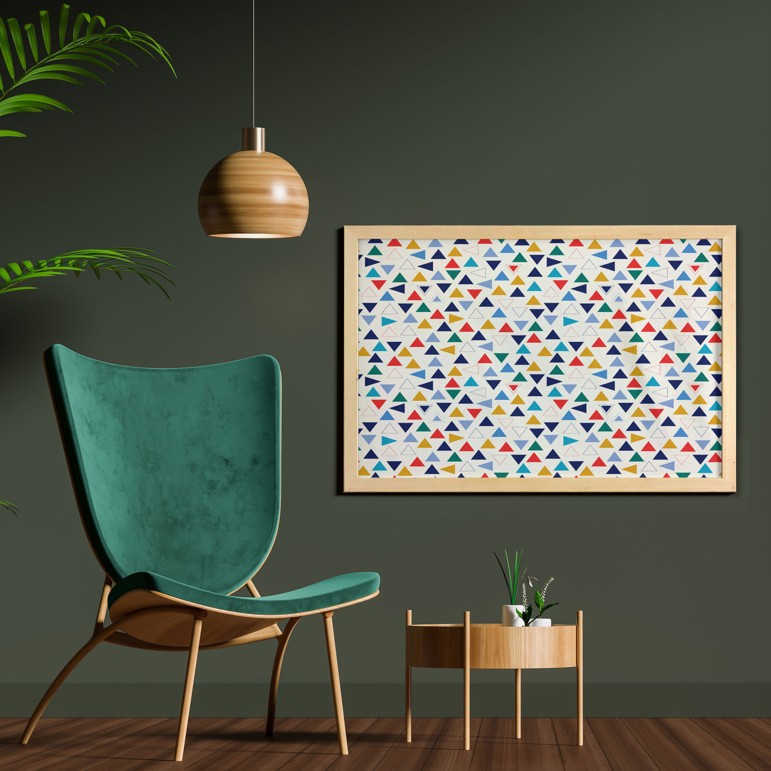 Ambesonne Geometric Motif Wall Art with Wide Frame for Bathrooms Living Room - Picture 33 of 123