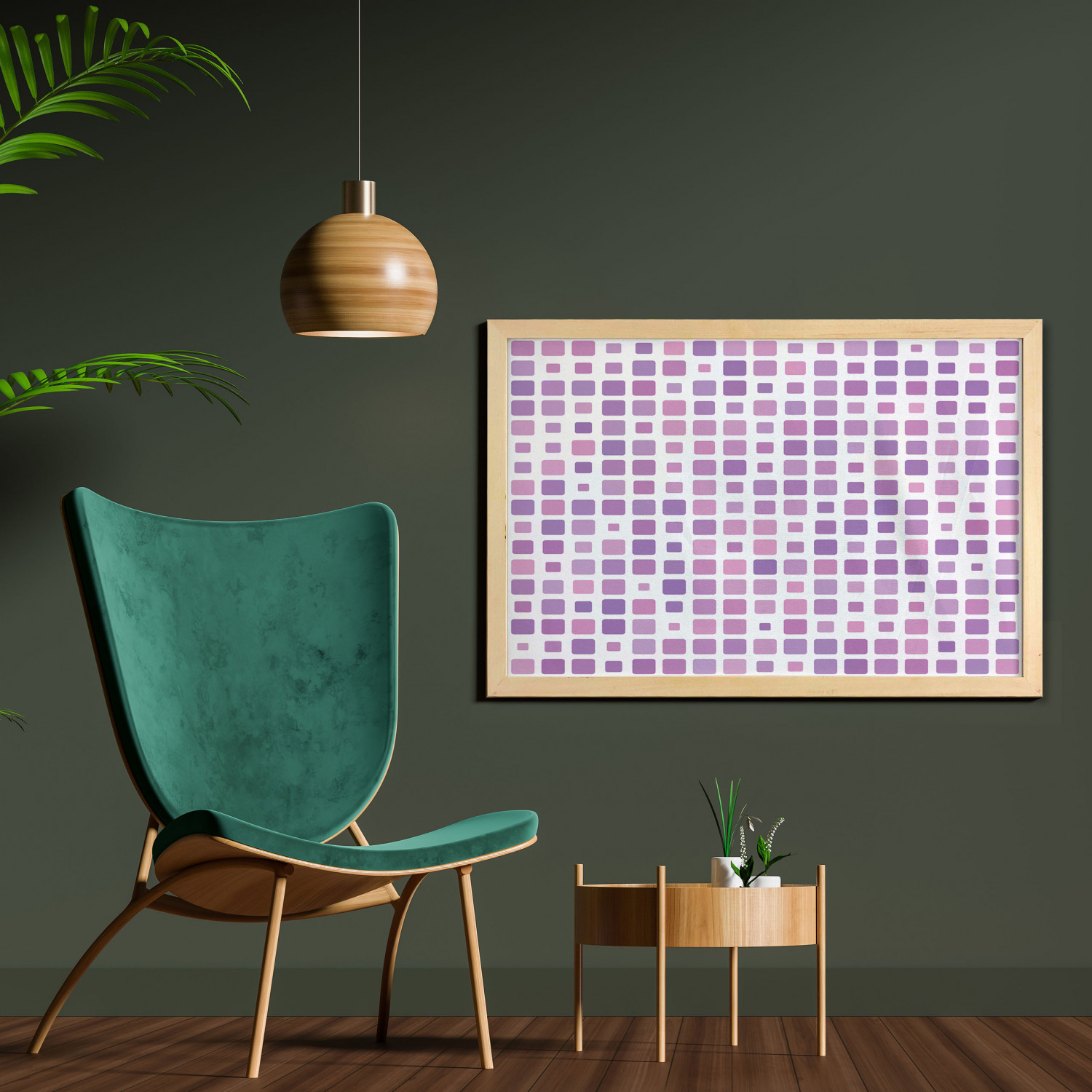 Ambesonne Geometric Motif Wall Art with Wide Frame for Bathrooms Living Room - Picture 81 of 123