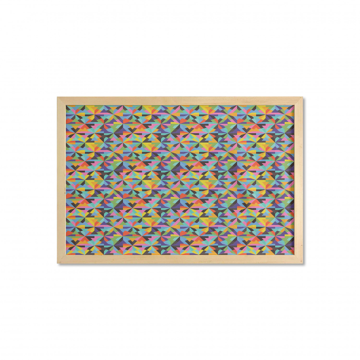 Ambesonne Geometric Motif Wall Art with Wide Frame for Bathrooms Living Room - Picture 36 of 123