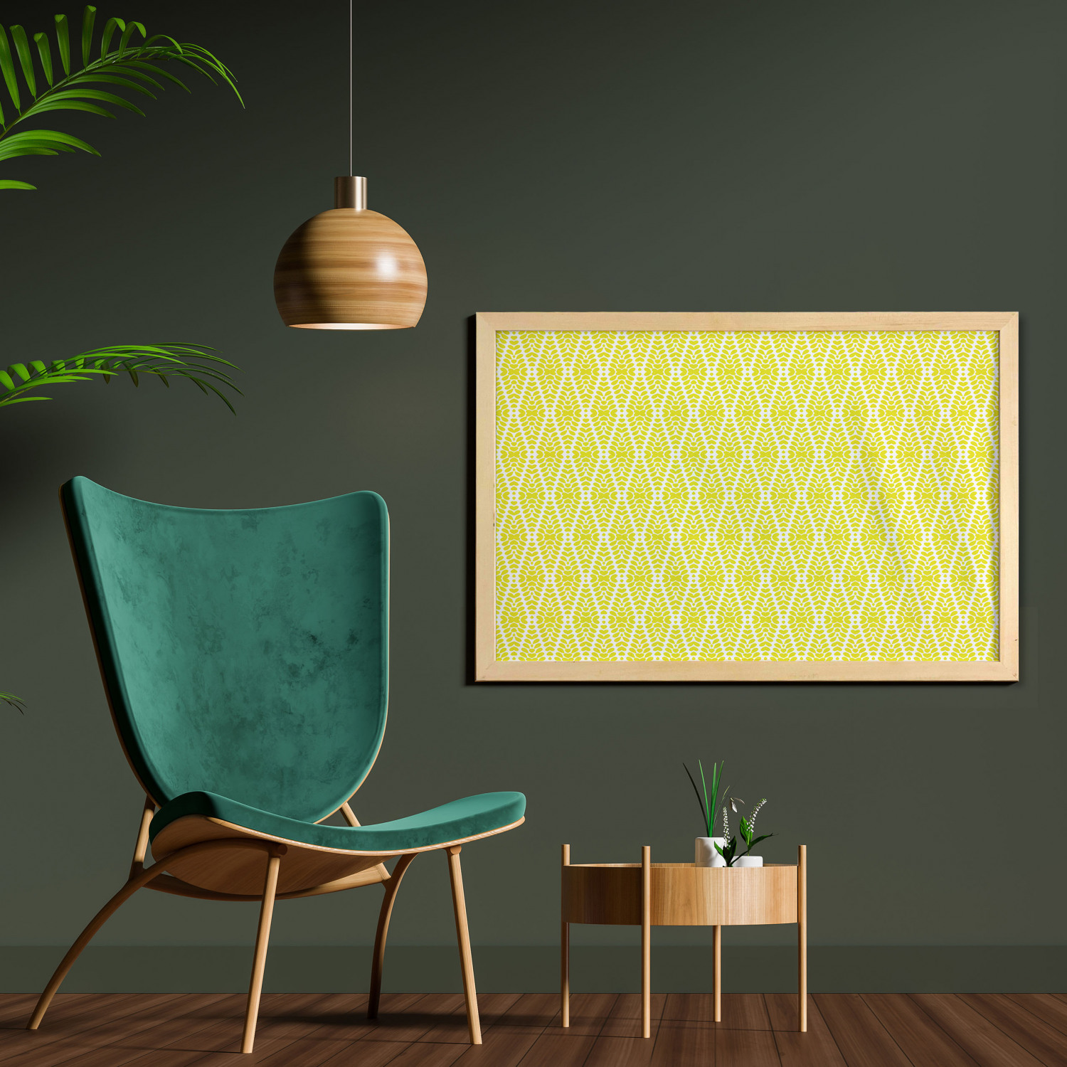 Ambesonne Geometric Motif Wall Art with Wide Frame for Bathrooms Living Room - Picture 63 of 123