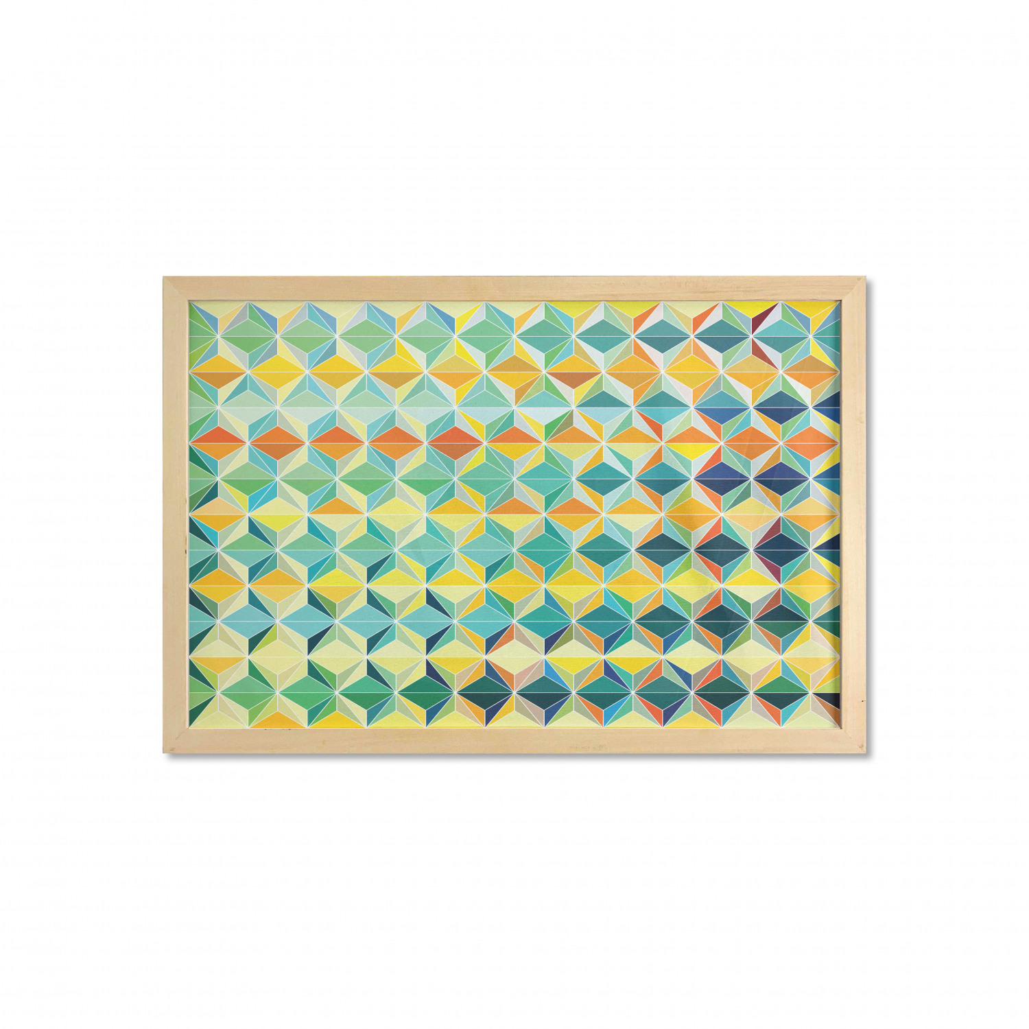 Ambesonne Geometric Motif Wall Art with Wide Frame for Bathrooms Living Room - Picture 52 of 123
