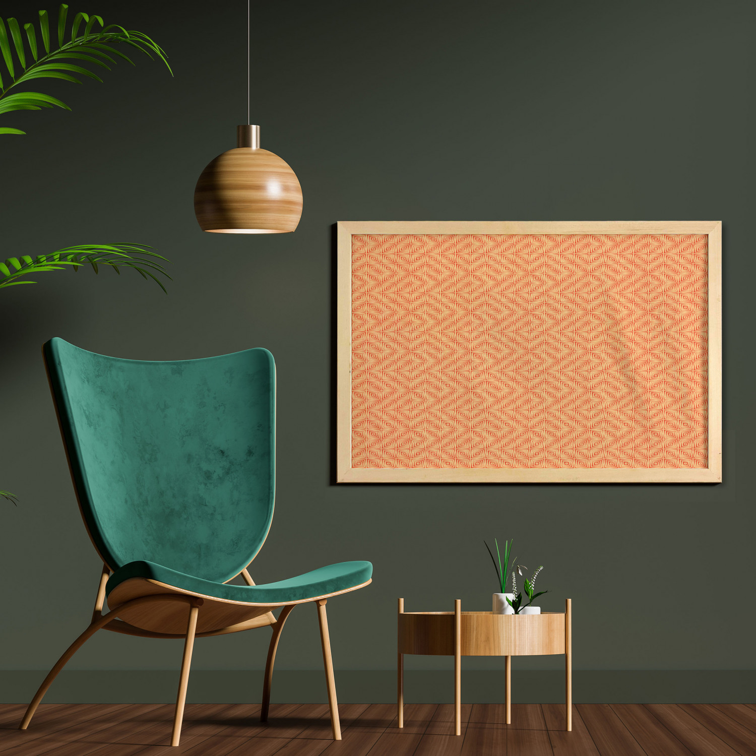 Ambesonne Geometric Motif Wall Art with Wide Frame for Bathrooms Living Room - Picture 55 of 123