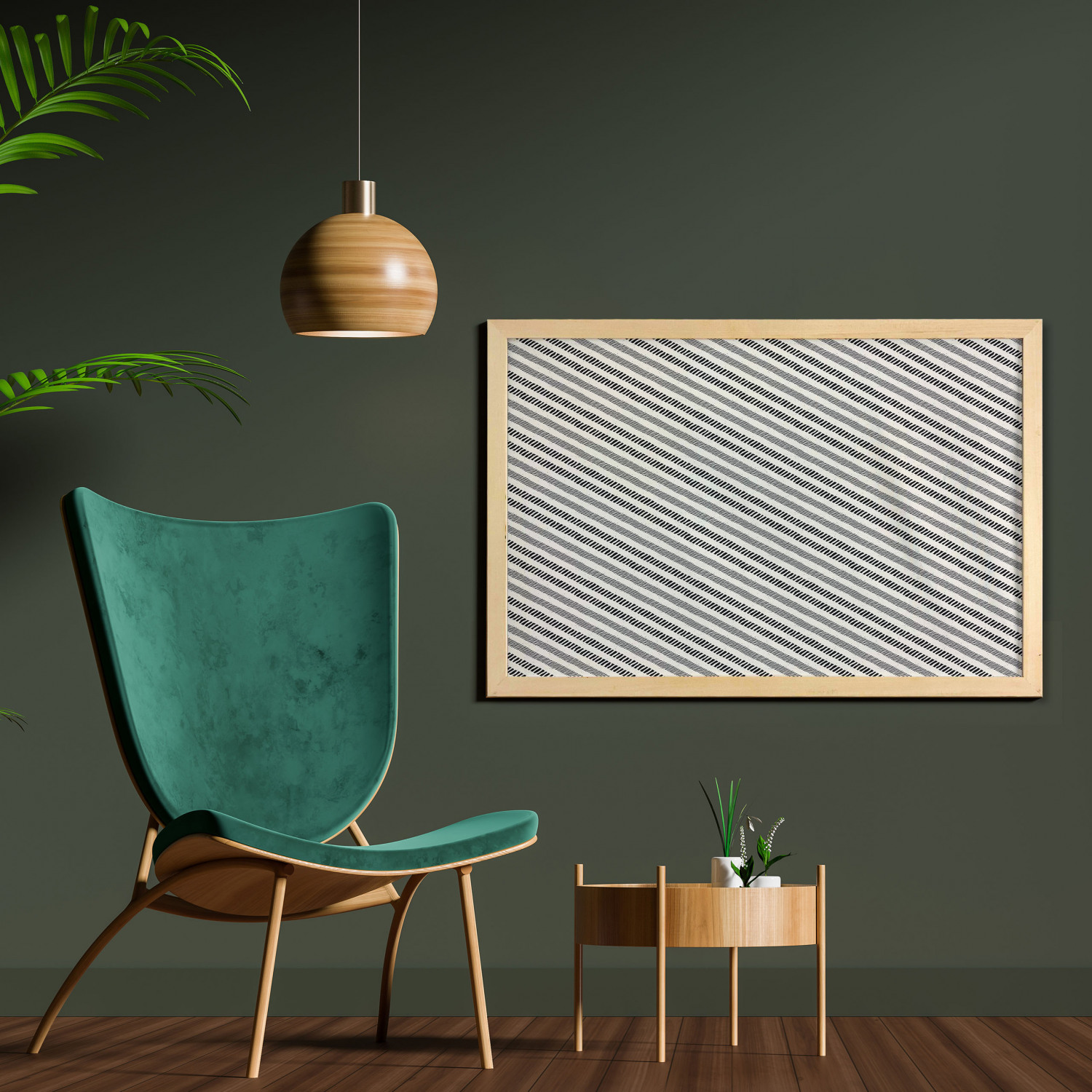 Ambesonne Geometric Motif Wall Art with Wide Frame for Bathrooms Living Room - Picture 43 of 123