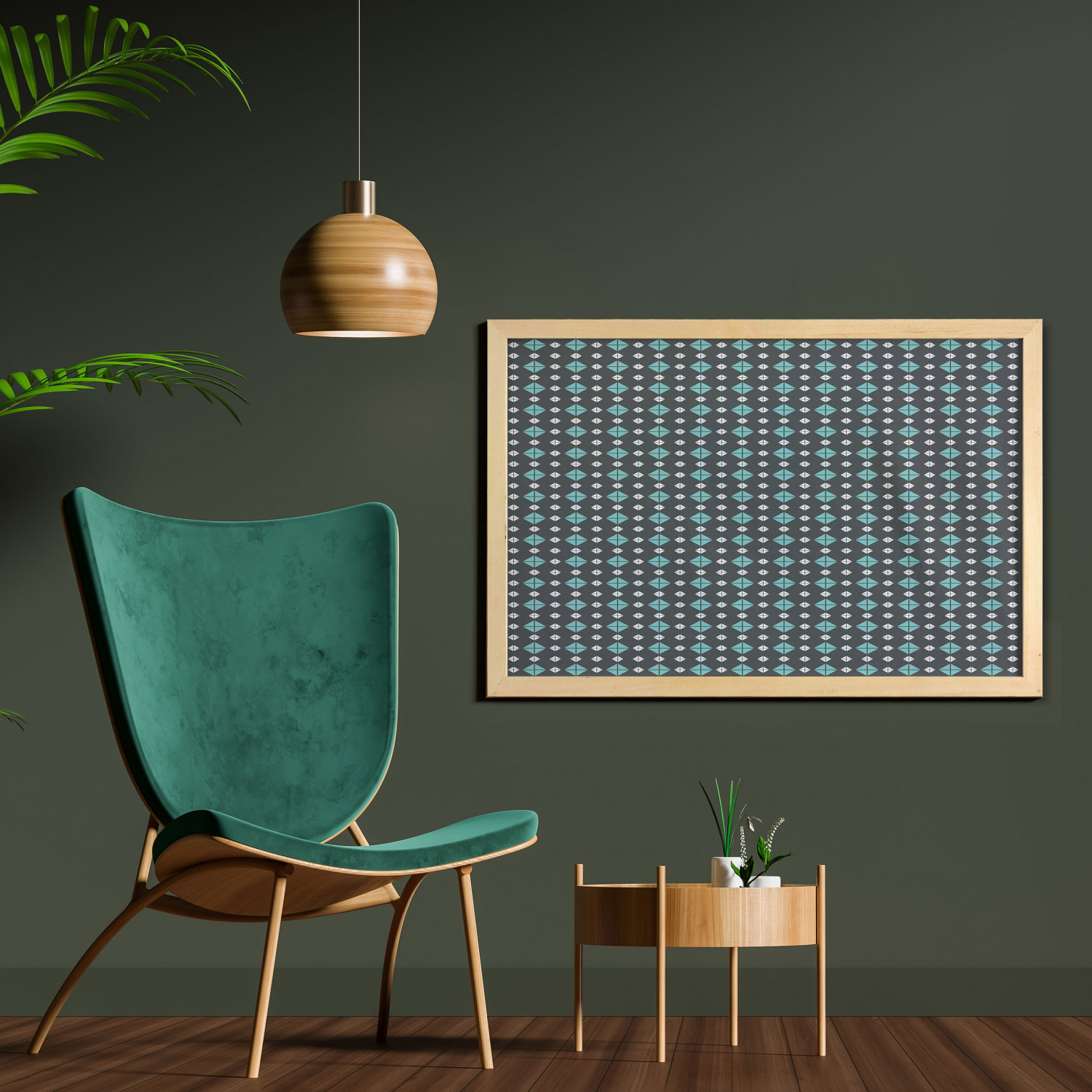 Ambesonne Geometric Motif Wall Art with Wide Frame for Bathrooms Living Room - Picture 107 of 123